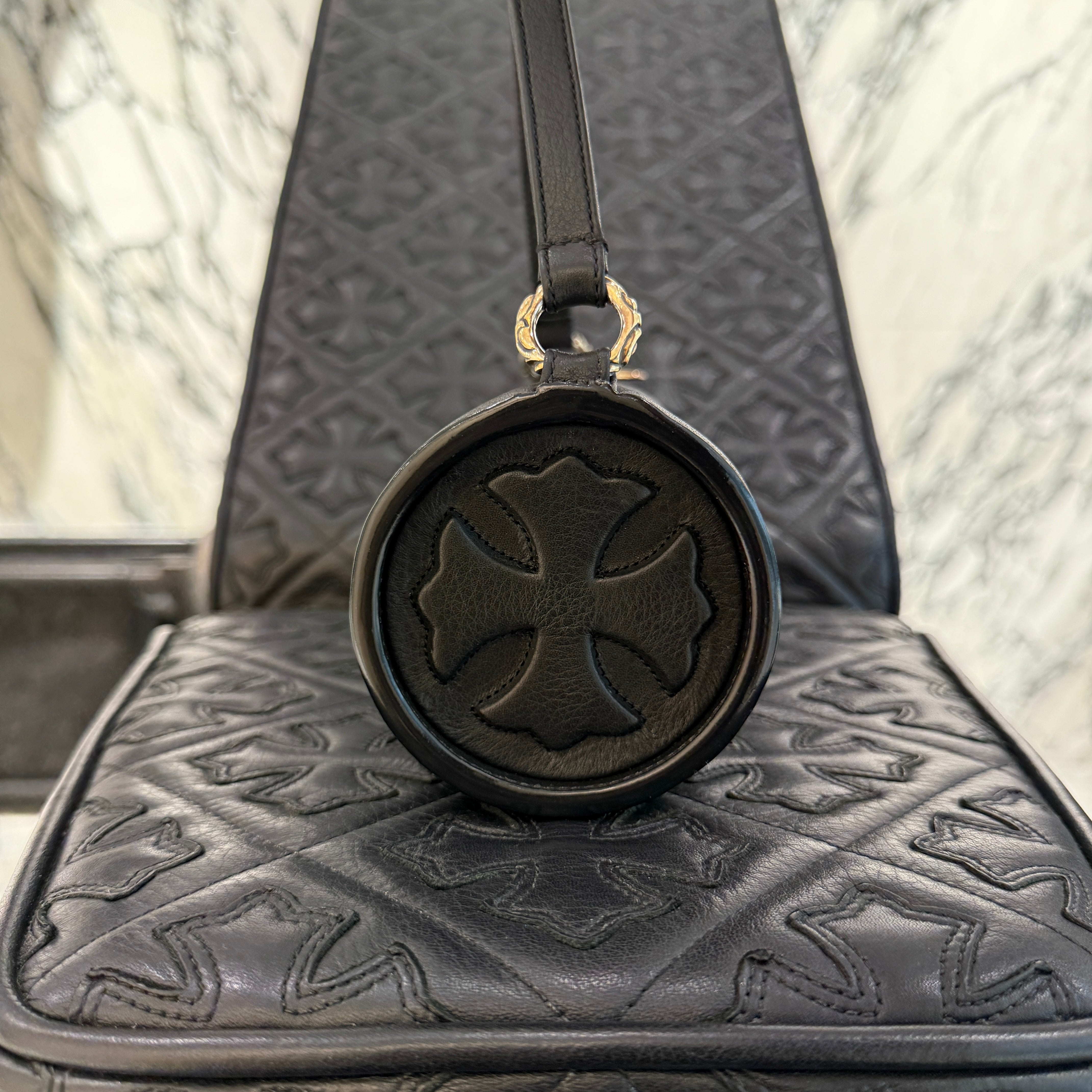 CHROME HEARTS Cemetery Cross Leather Patch Mini Bag クロムハーツ セメタリークロス レザーパッチ ミニ バッグ