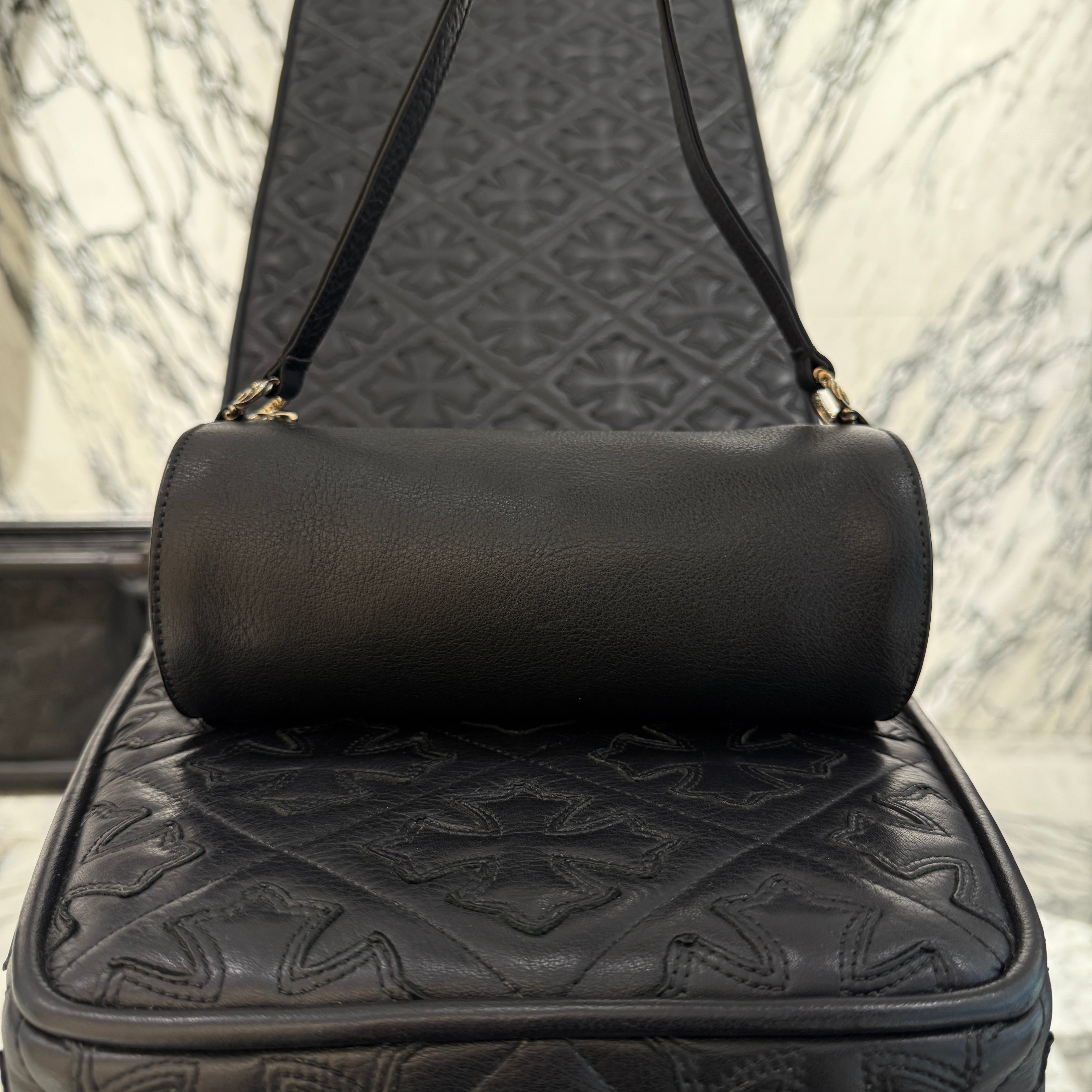 CHROME HEARTS Cemetery Cross Leather Patch Mini Bag クロムハーツ セメタリークロス レザーパッチ ミニ バッグ