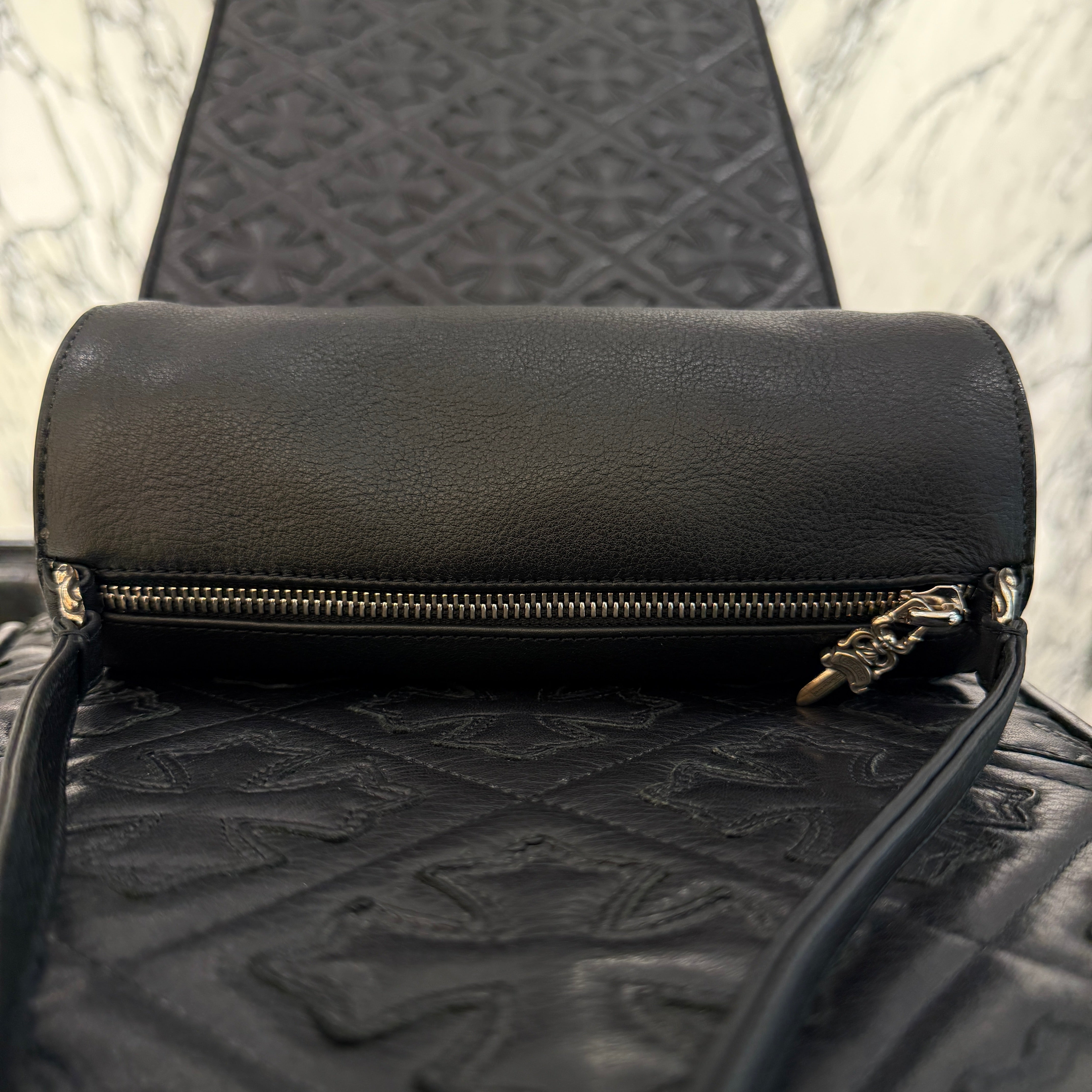 CHROME HEARTS Cemetery Cross Leather Patch Mini Bag クロムハーツ セメタリークロス レザーパッチ ミニ バッグ