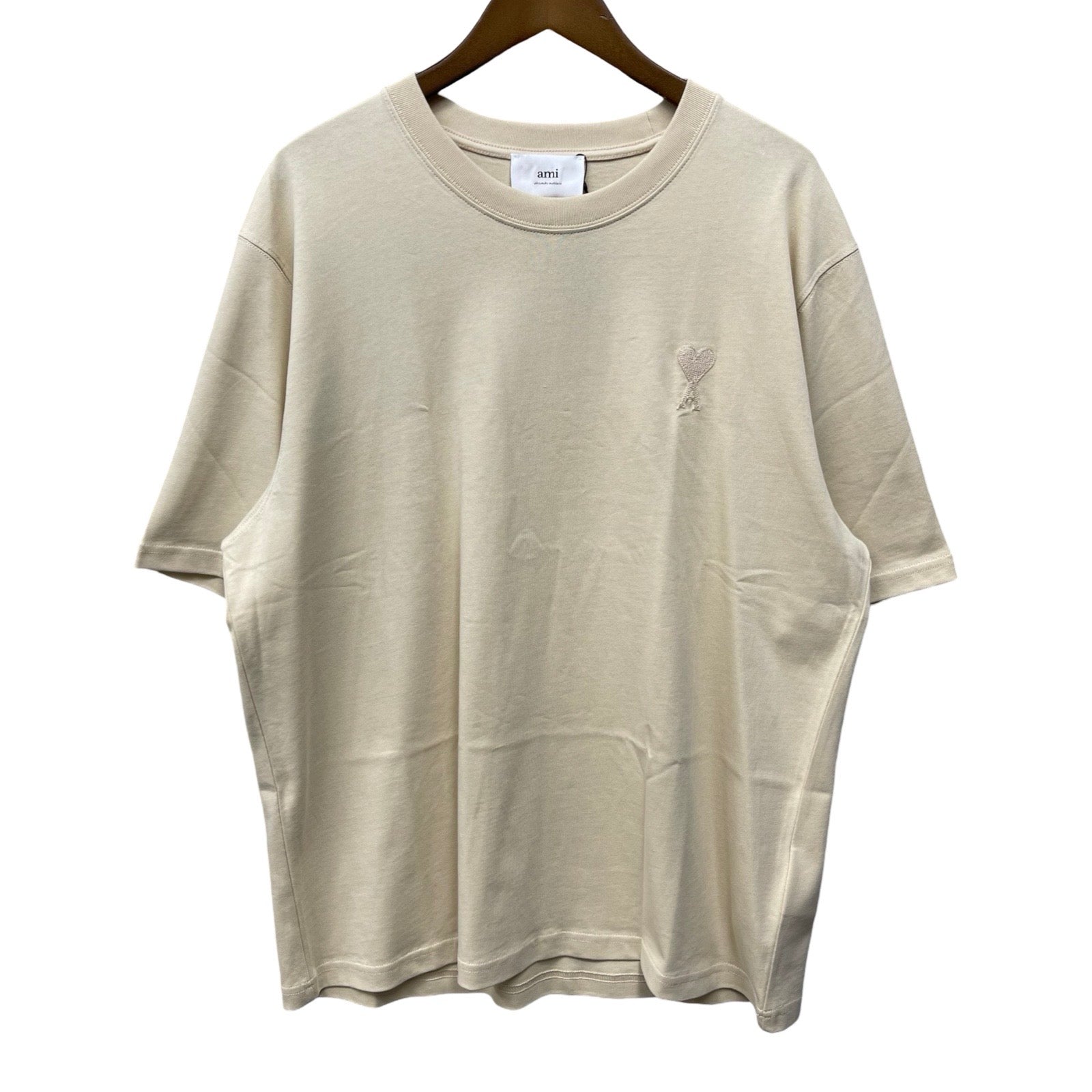 AMI PARIS 2022SS Heart Logo Embroidered Tee UTS004.726 Size L