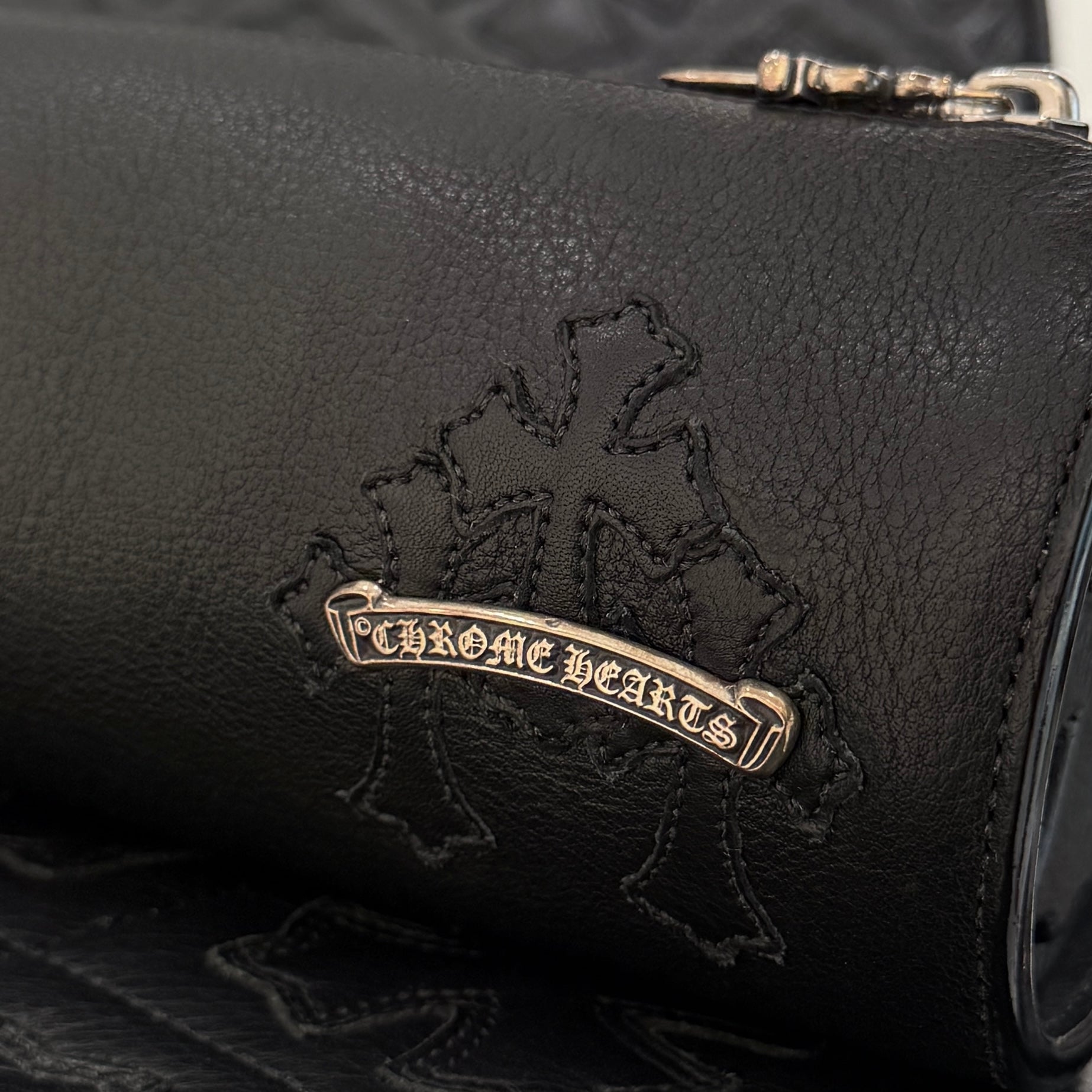 CHROME HEARTS Cemetery Cross Leather Patch Mini Bag クロムハーツ セメタリークロス レザーパッチ ミニ バッグ