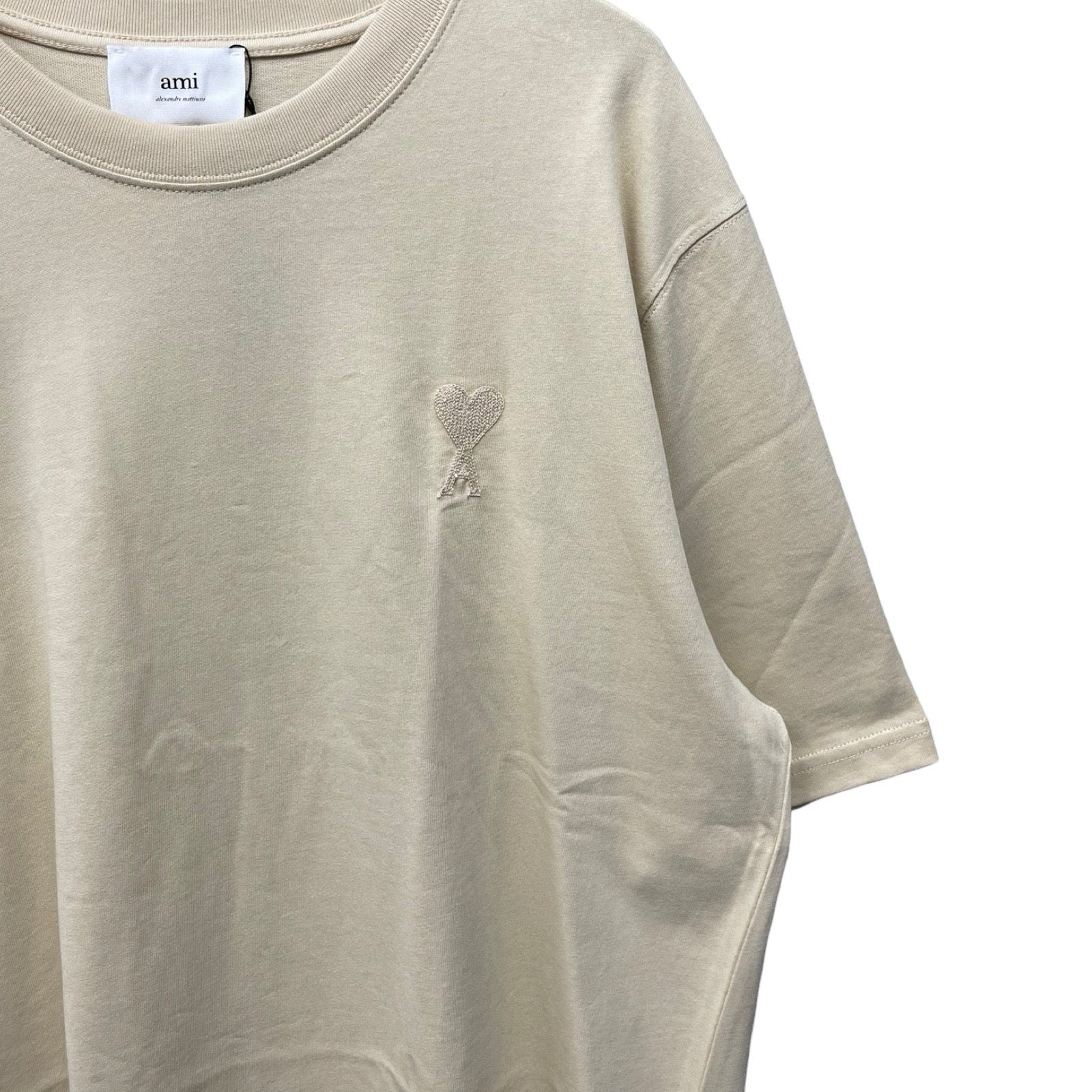 AMI PARIS 2022SS Heart Logo Embroidered Tee UTS004.726 Size L