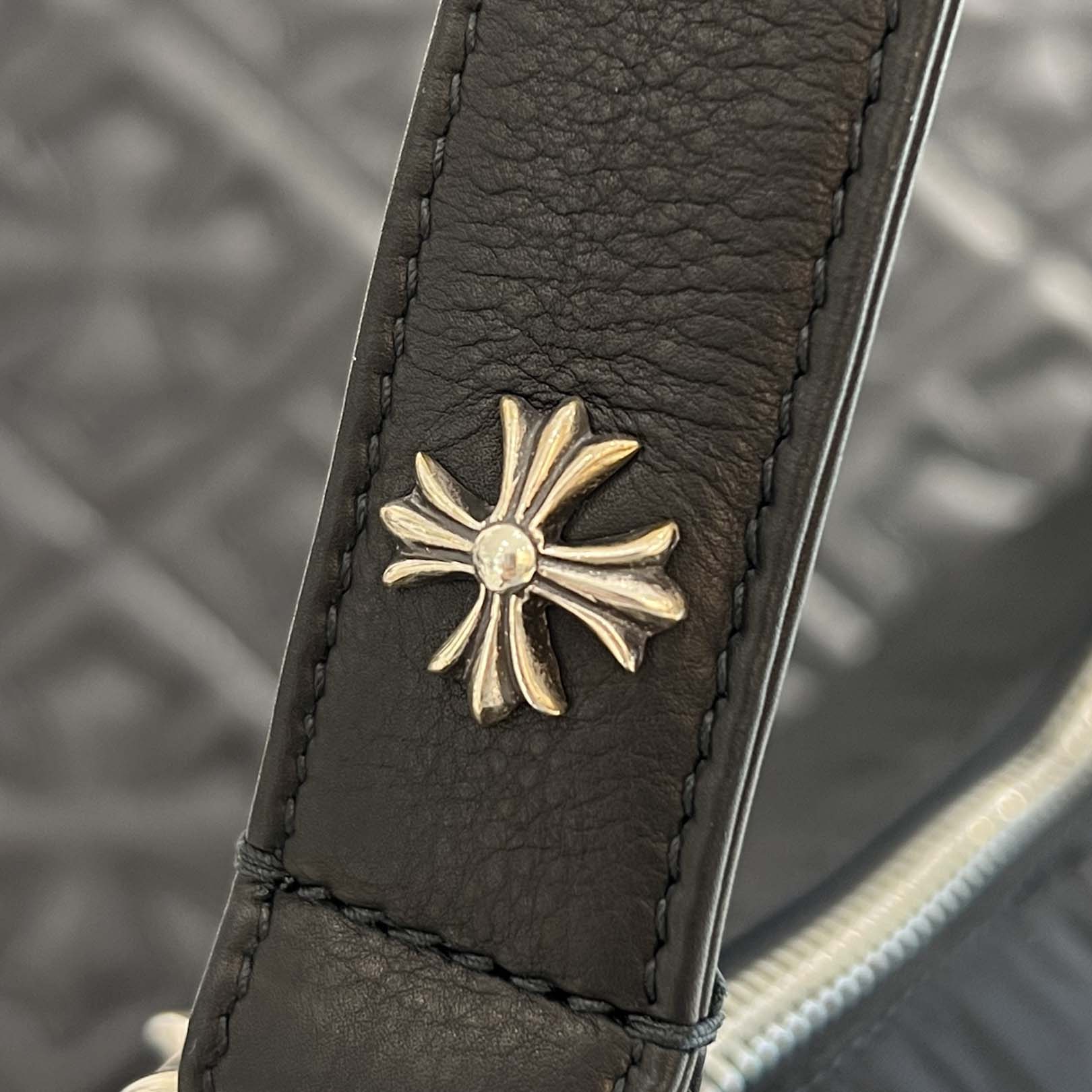 CHROME HEARTS Stencil Pattern CHICKEN NUGGET Small Nylon Leather Shoulder Bag クロムハーツ ステンシル柄 チキンナゲット スモール ナイロンレザー切替 ショルダーバッグ