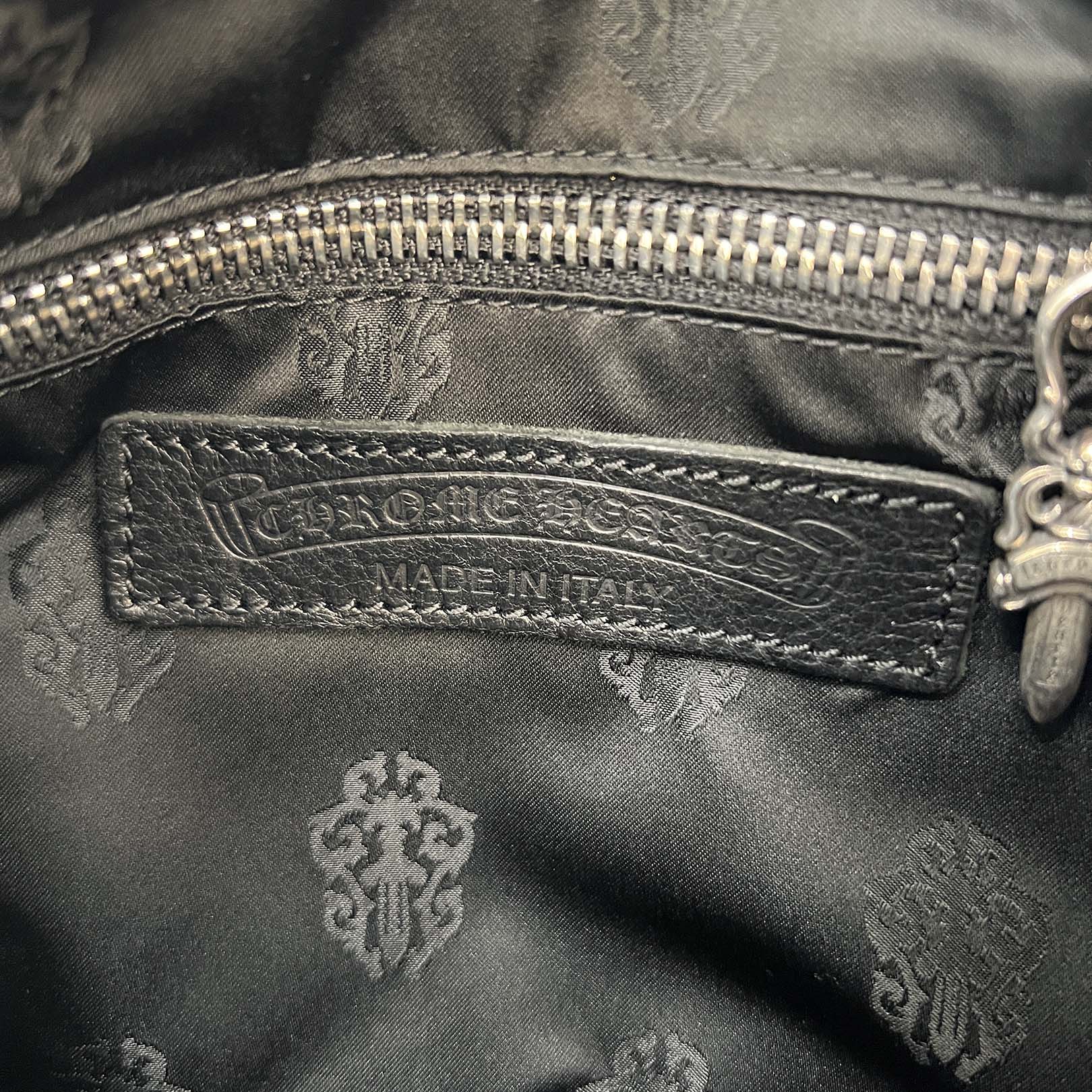 CHROME HEARTS Stencil Pattern CHICKEN NUGGET Small Nylon Leather Shoulder Bag クロムハーツ ステンシル柄 チキンナゲット スモール ナイロンレザー切替 ショルダーバッグ