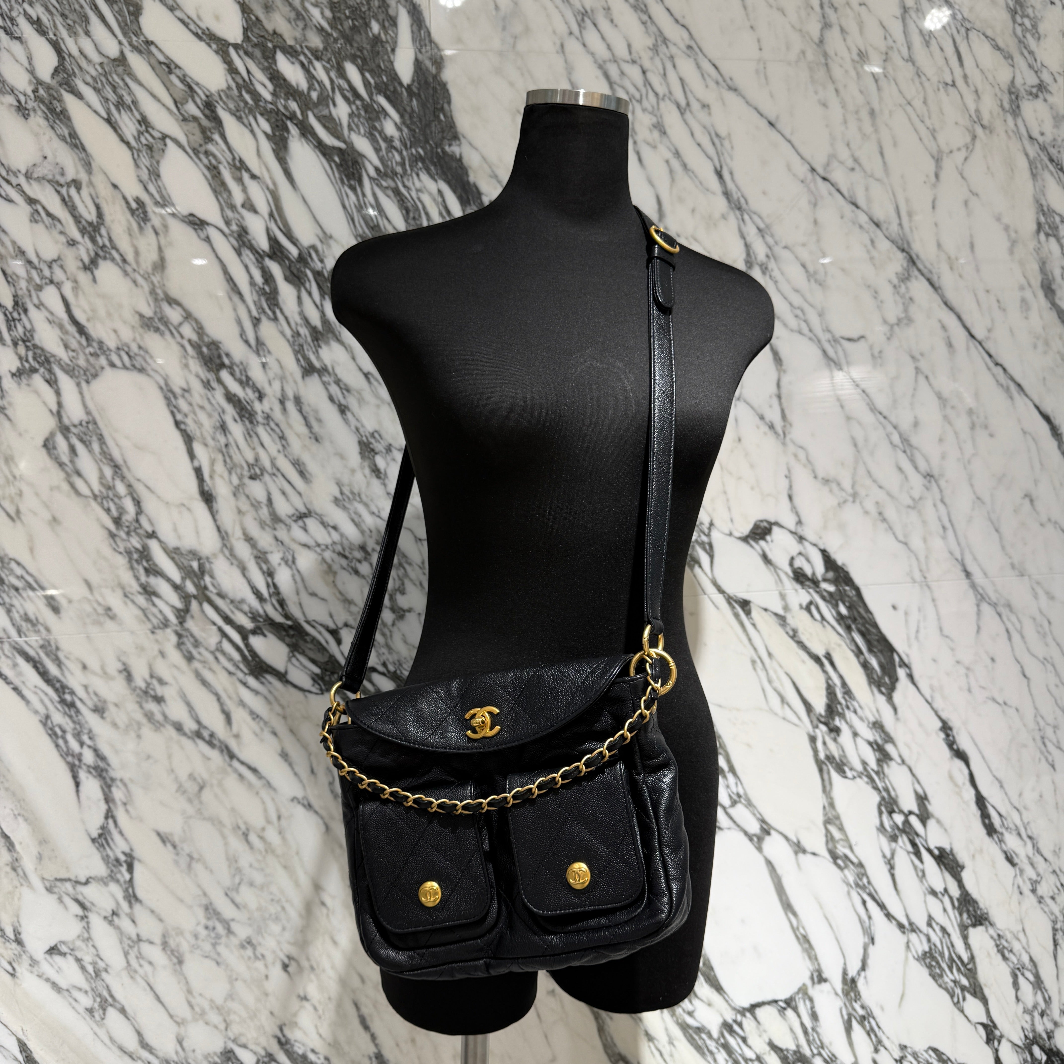 シャネル AS5384 ショルダーバッグ CHANEL 2025SS Multi Pocket HOBO Shoulder Bag AS5384 B19489 94305