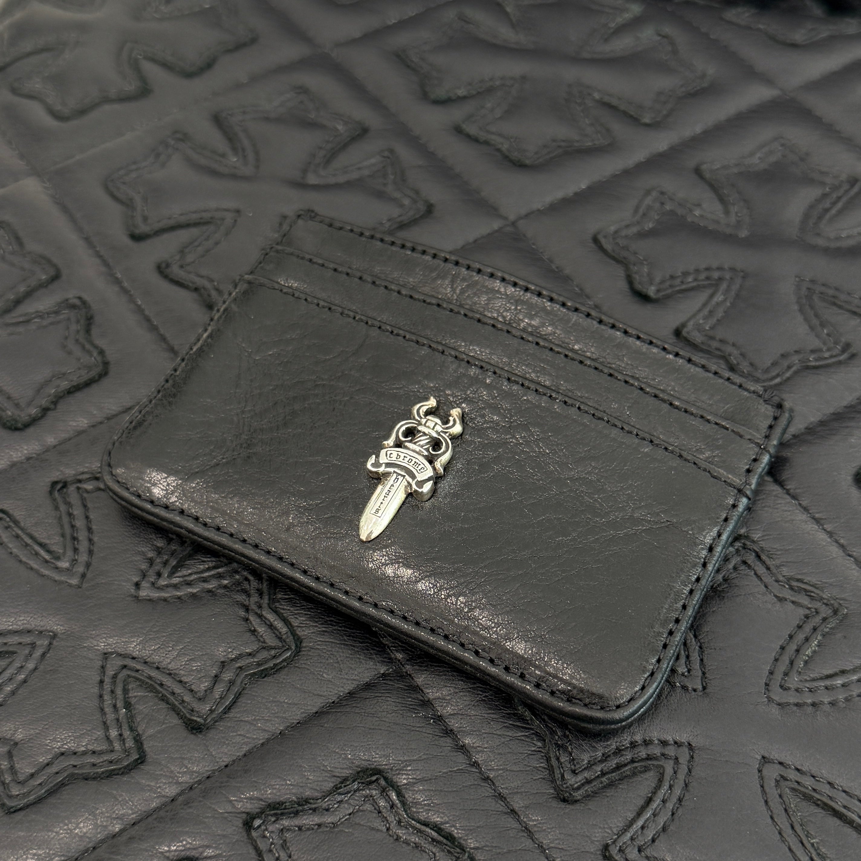 CHROME HEARTS Dagger Double Side Leather Card Case クロムハーツ
