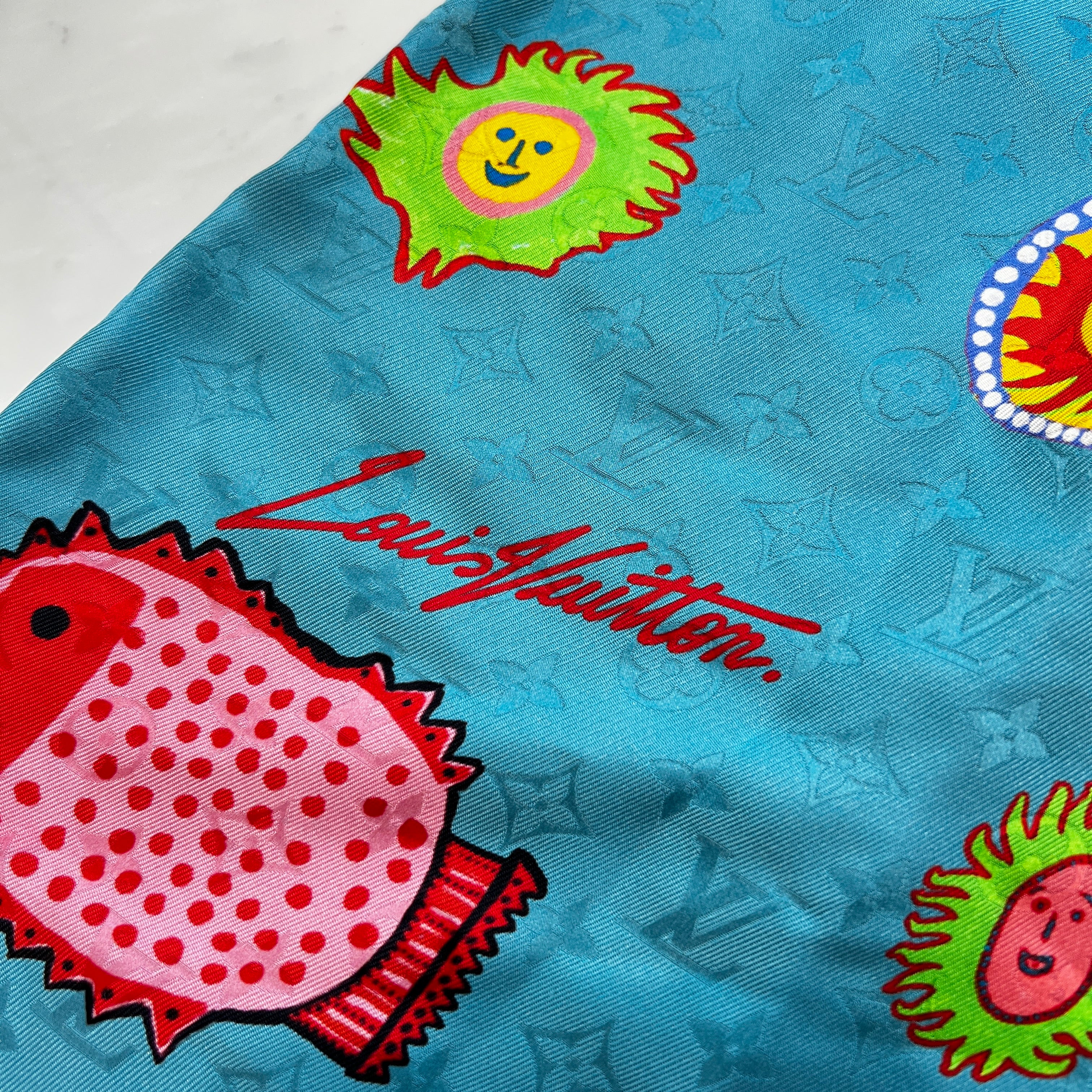 LOUIS VUITTON × YAYOI KUSAMA Monogram Face Silk Shorts Size M ルイ