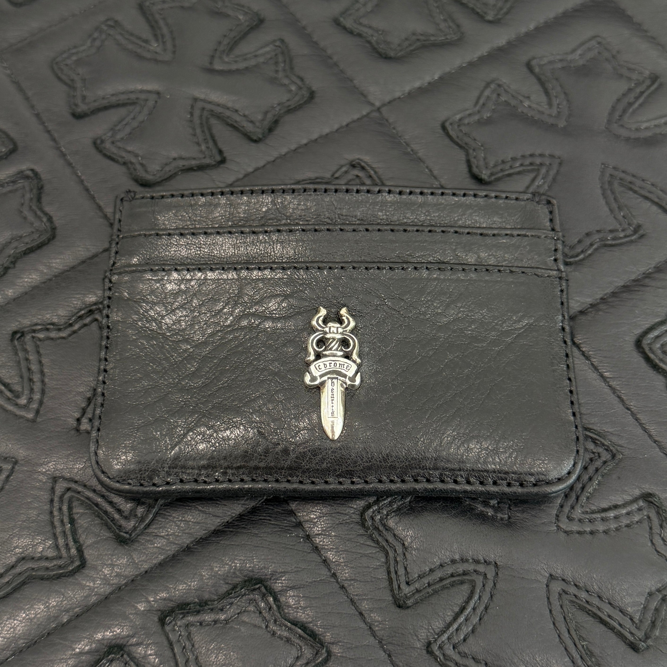 CHROME HEARTS Dagger Double Side Leather Card Case クロムハーツ