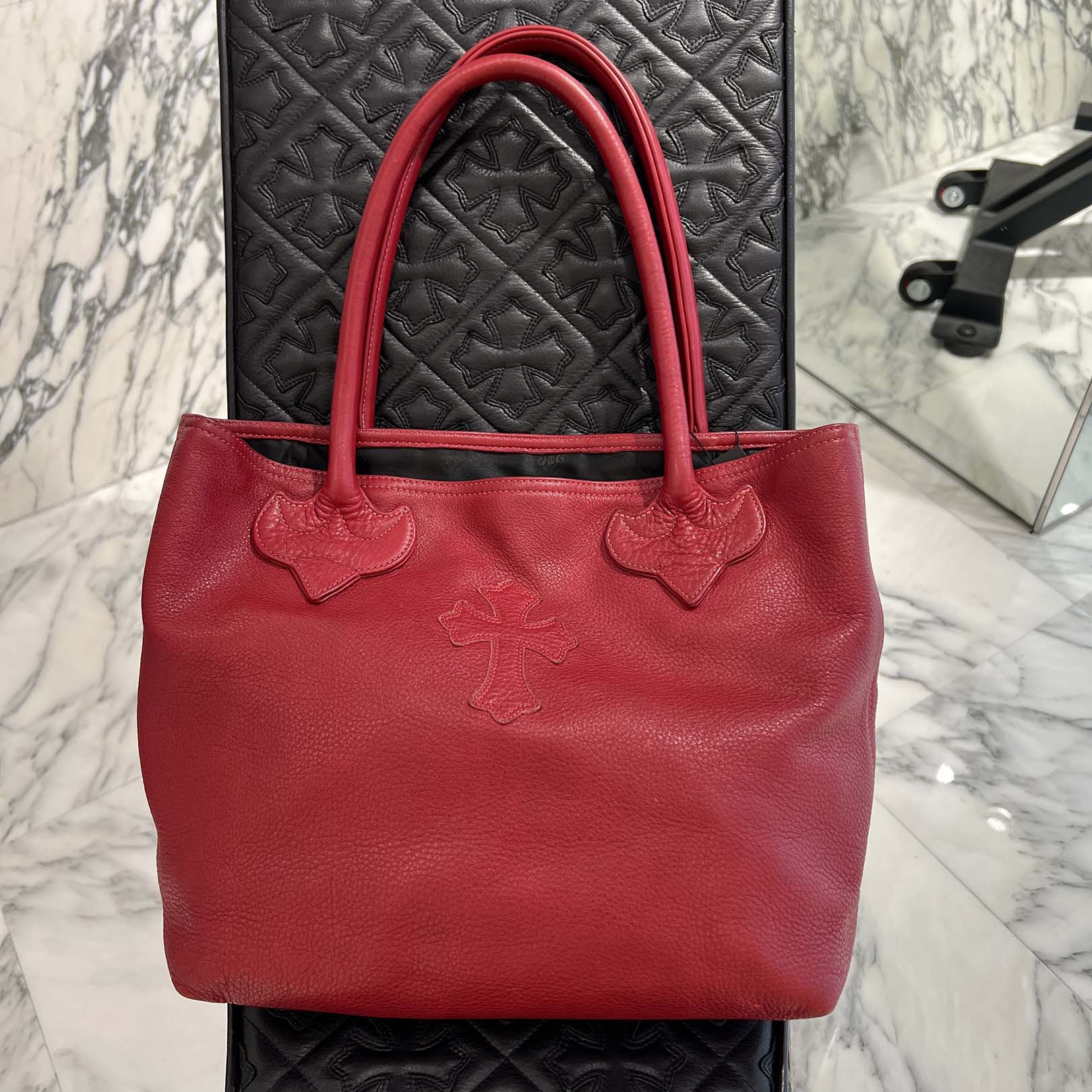 CHROME HEARTS 1 Cross Leather Patch FS Tote Bag クロムハーツ 1クロス レザーパッチ FS トートバッグ