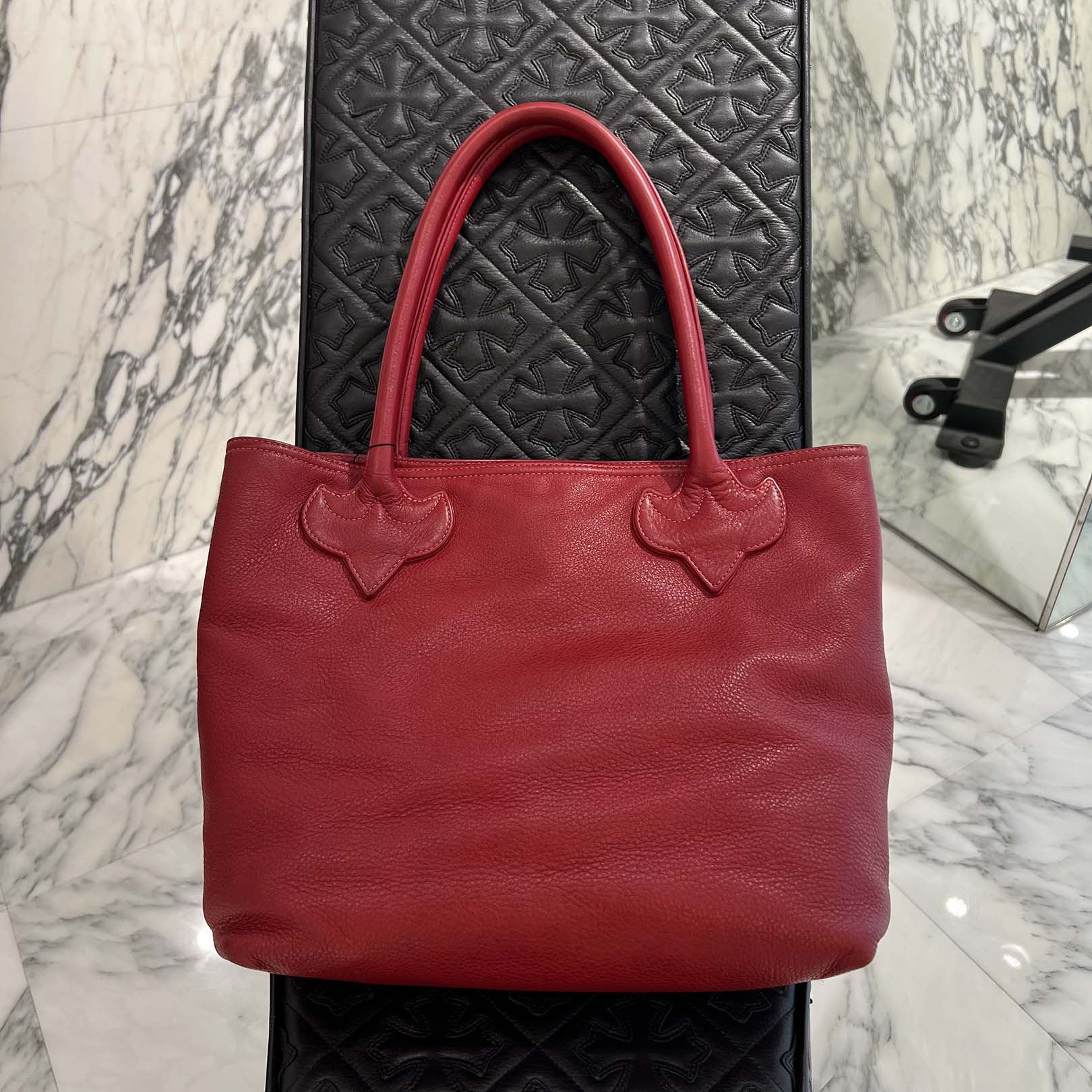 CHROME HEARTS 1 Cross Leather Patch FS Tote Bag クロムハーツ 1