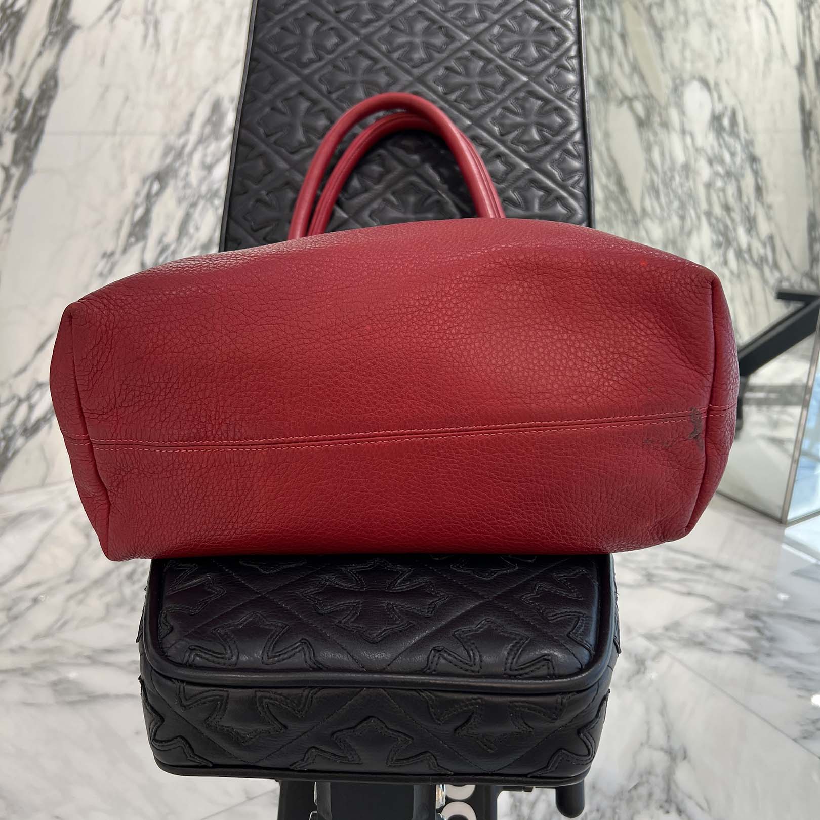 CHROME HEARTS 1 Cross Leather Patch FS Tote Bag クロムハーツ 1クロス レザーパッチ FS トートバッグ