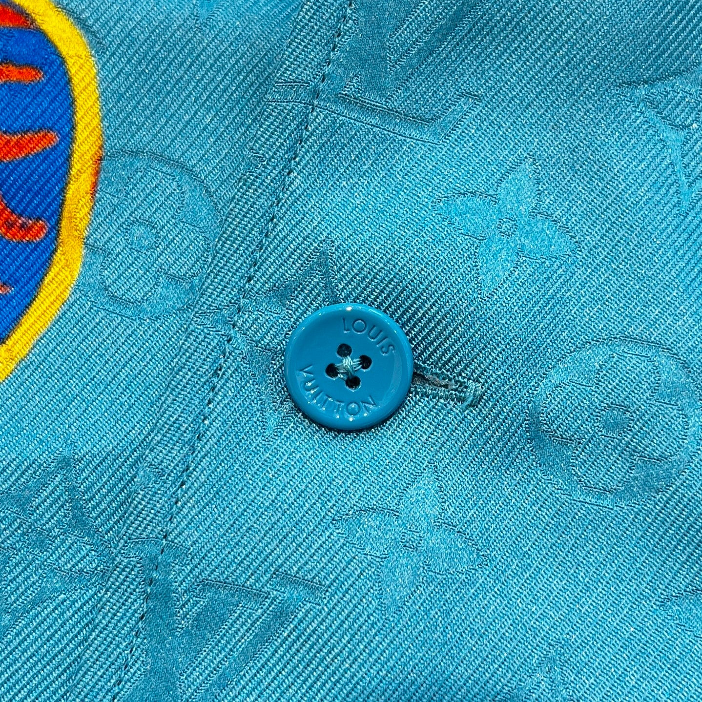 LOUIS VUITTON × YAYOI KUSAMA 2023SS Monogram Face Drawstring Silk Shirt Size M ルイヴィトン × 草間彌生 モノグラム フェイス ドローストリング シルク シャツ サイズM