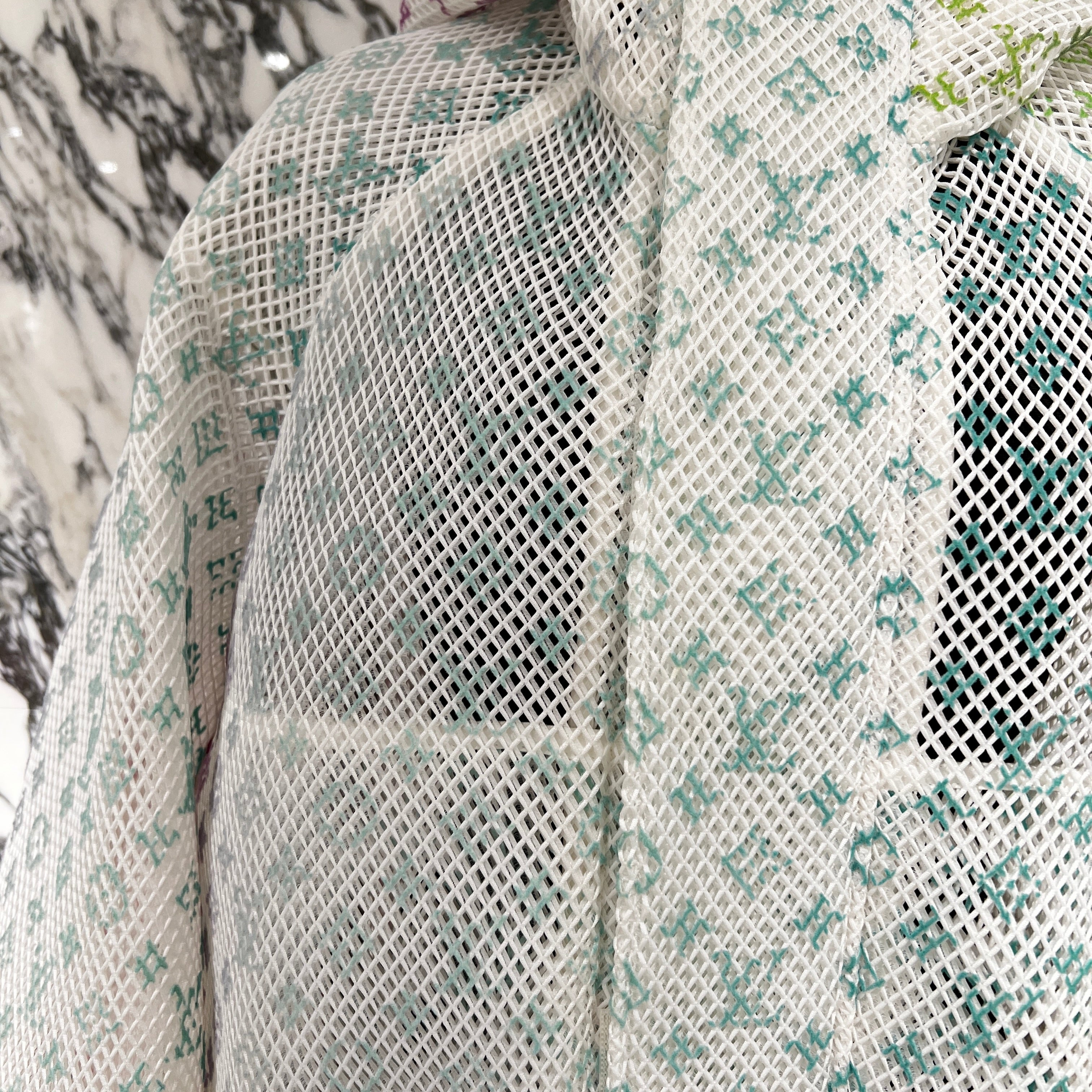 LOUIS VUITTON 2022SS Gradient Monogram Mesh Hoodie Size 46 ルイヴィトン グラディエント モノグラム メッシュ フーディー サイズ46