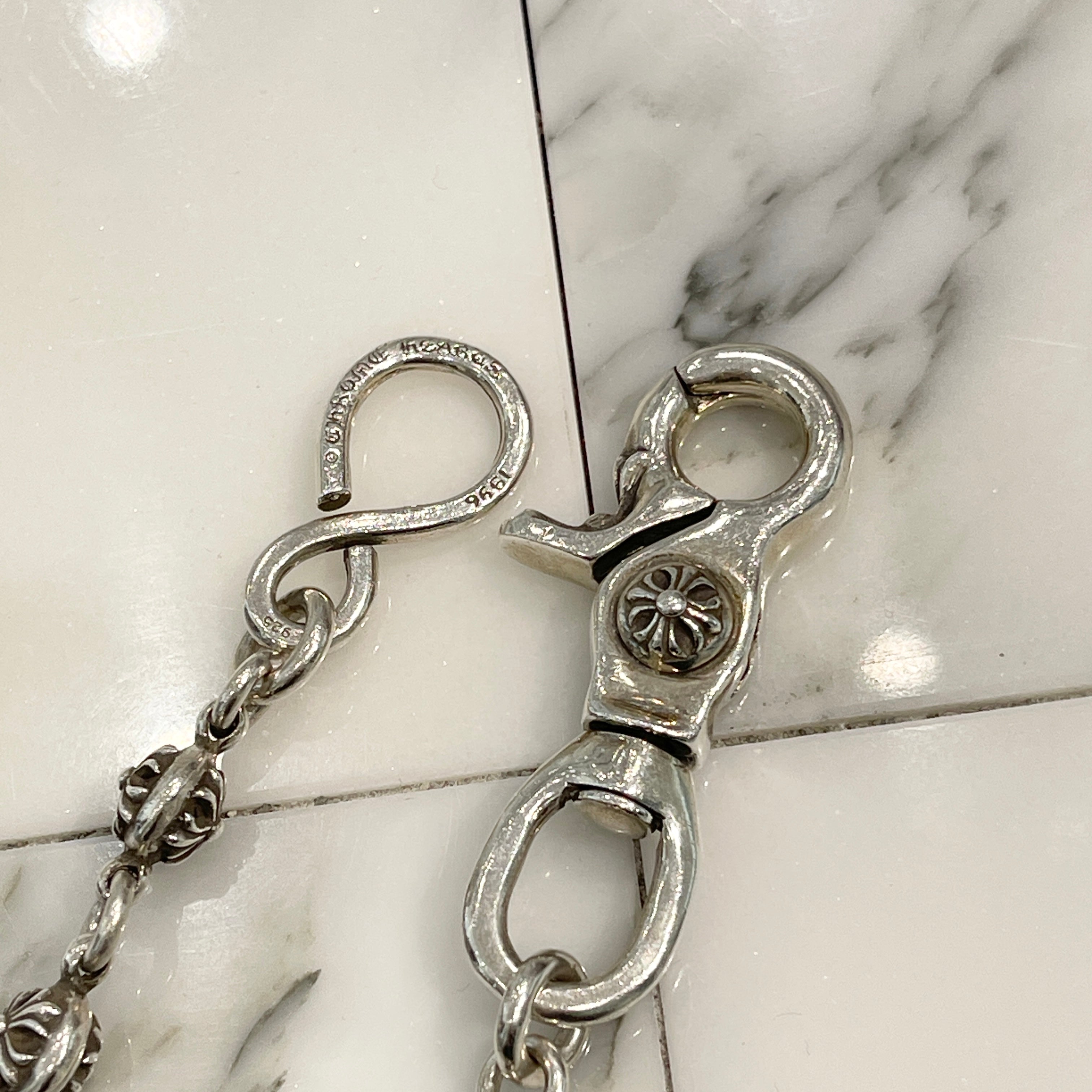 CHROME HEARTS 1 Clip Short CH Plus Ball Wallet Chain クロムハーツ 1クリップ ショート CHプラス ボールウォレットチェーン シルバー925