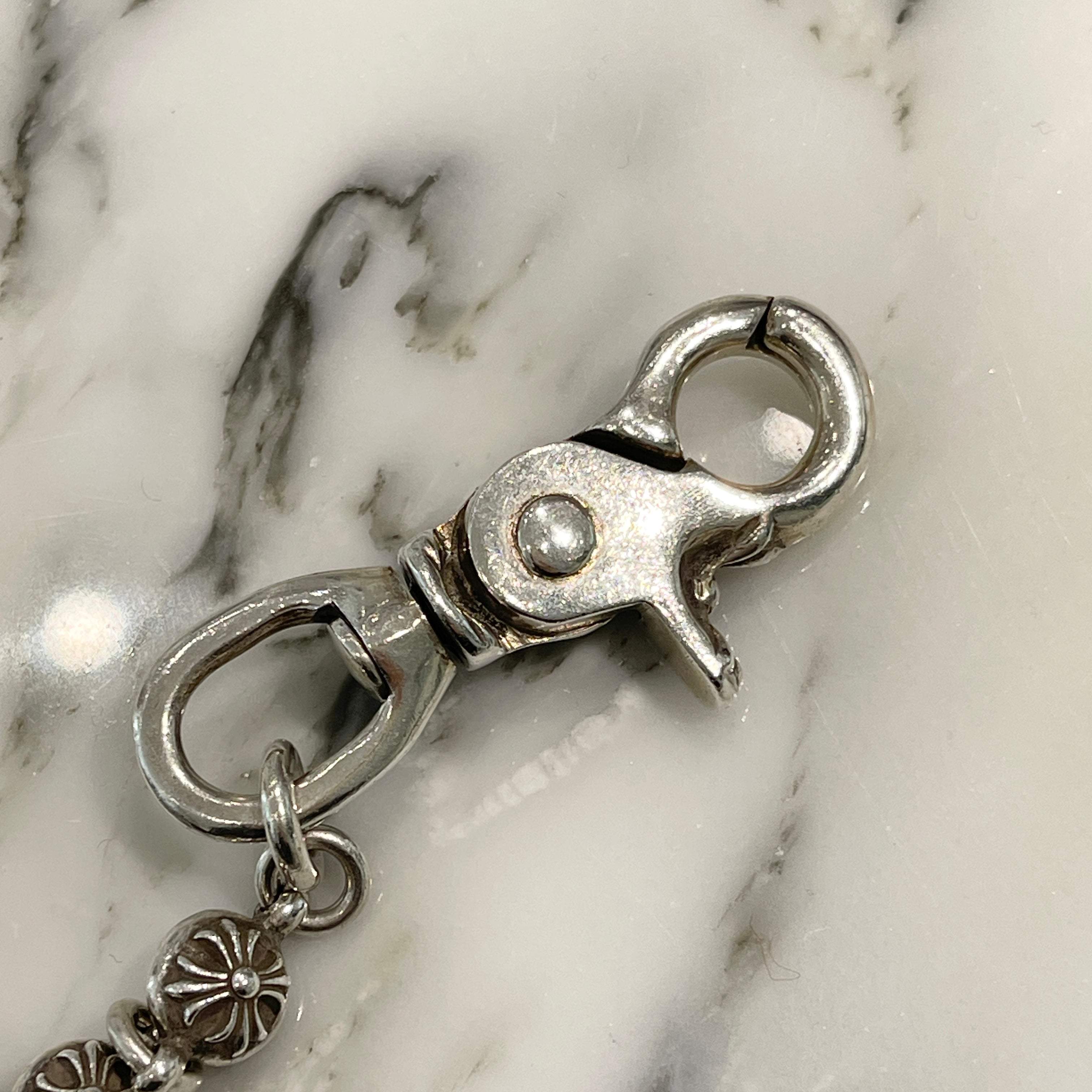 CHROME HEARTS 1 Clip Short CH Plus Ball Wallet Chain クロムハーツ 1クリップ ショート CHプラス ボールウォレットチェーン シルバー925