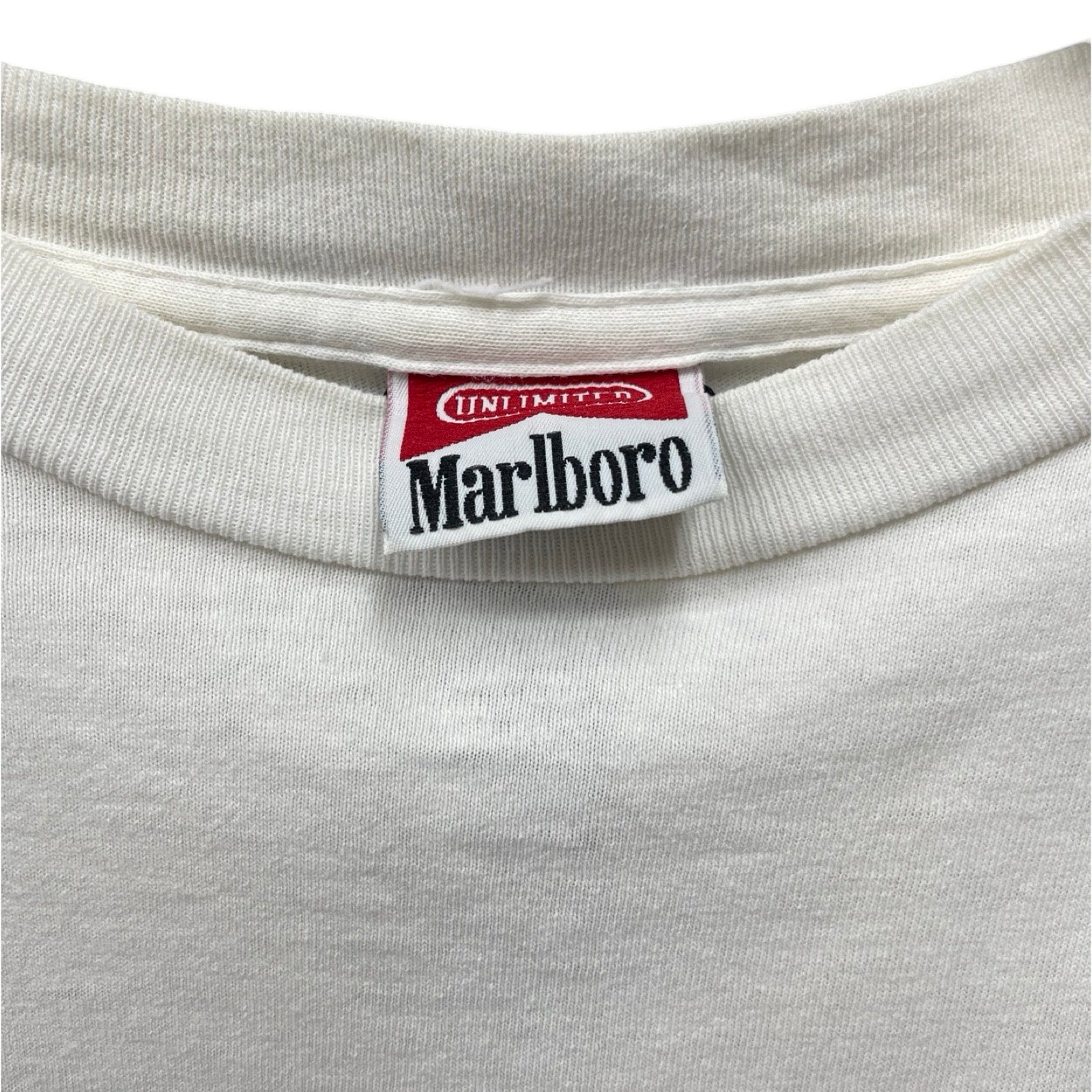 Vintage 90's Marbloro Unlimited Marlboro Rand McNally "Map" Pocket Tee Size XL