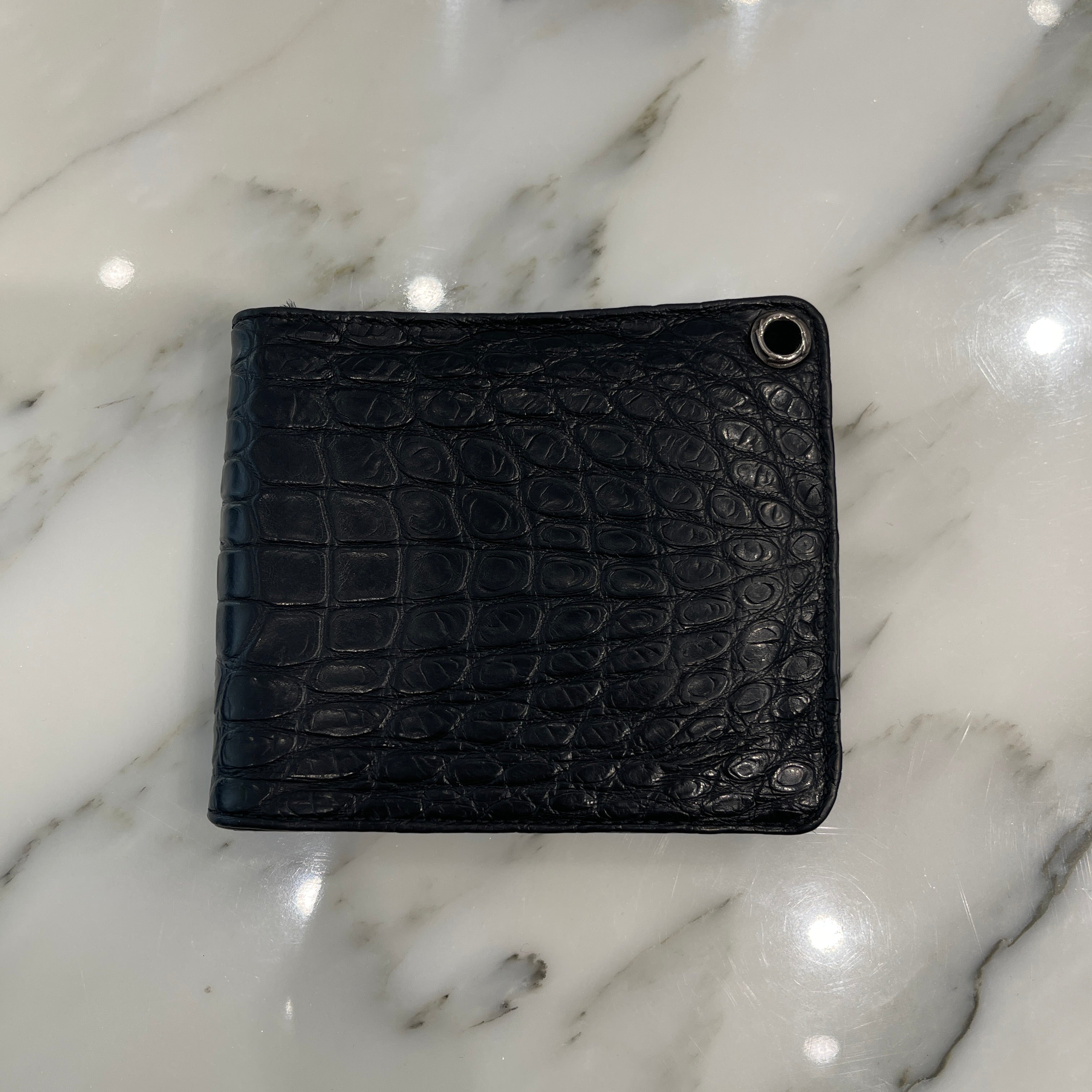CHROME HEARTS 1SNAP Cross Ball Button Alligator Leather Wallet クロムハーツ 1スナップ クロスボール ボタン アリゲーター レザーウォレット