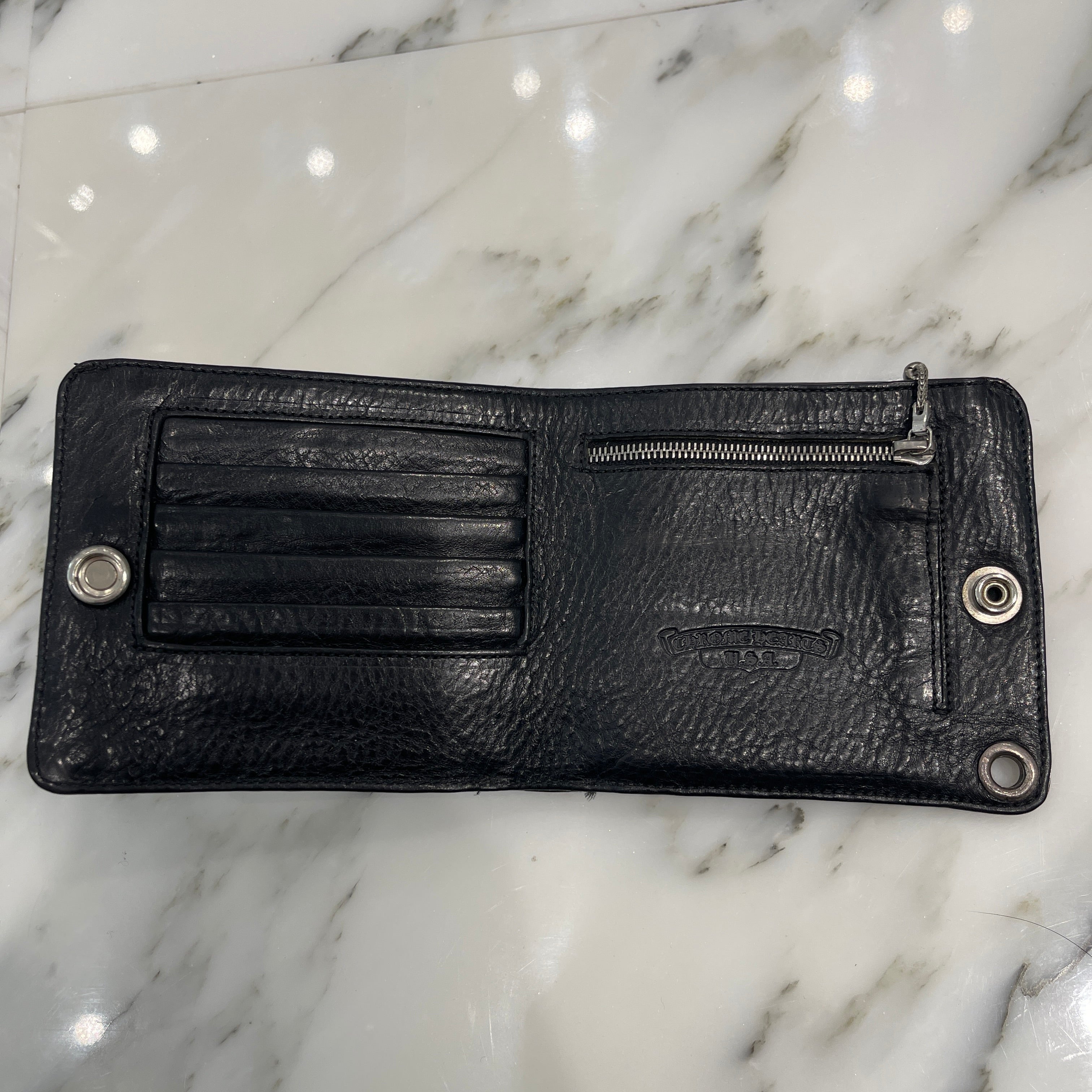 CHROME HEARTS 1SNAP Cross Ball Button Alligator Leather Wallet クロムハーツ 1スナップ クロスボール ボタン アリゲーター レザーウォレット