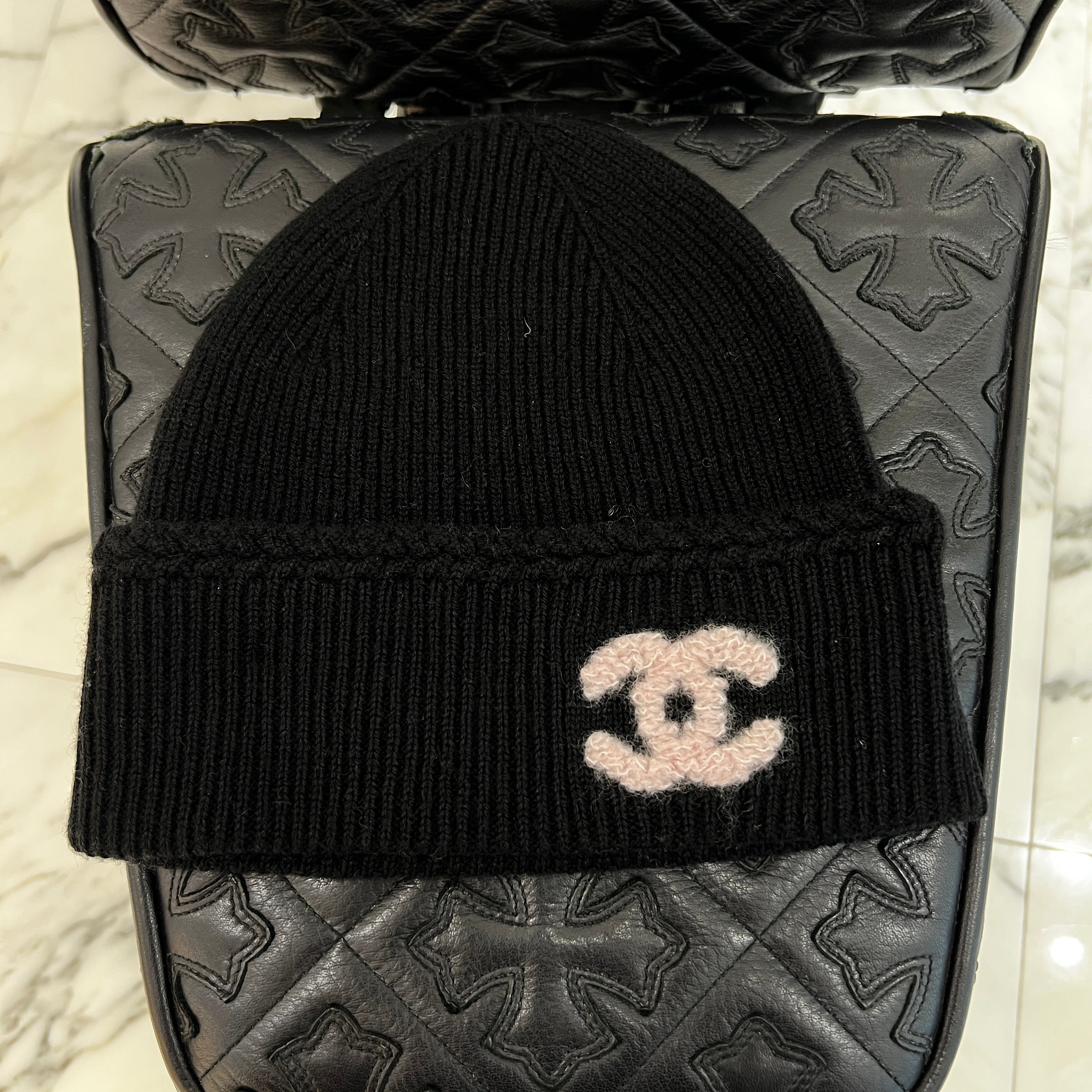 CHANEL 2025AW Coco Mark Embroidery Cashmere Silk Beanie KLHX59HJ Size ONE SIZE シャネル ココマーク刺繍 カシミヤ シルク ビーニー サイズONE SIZE