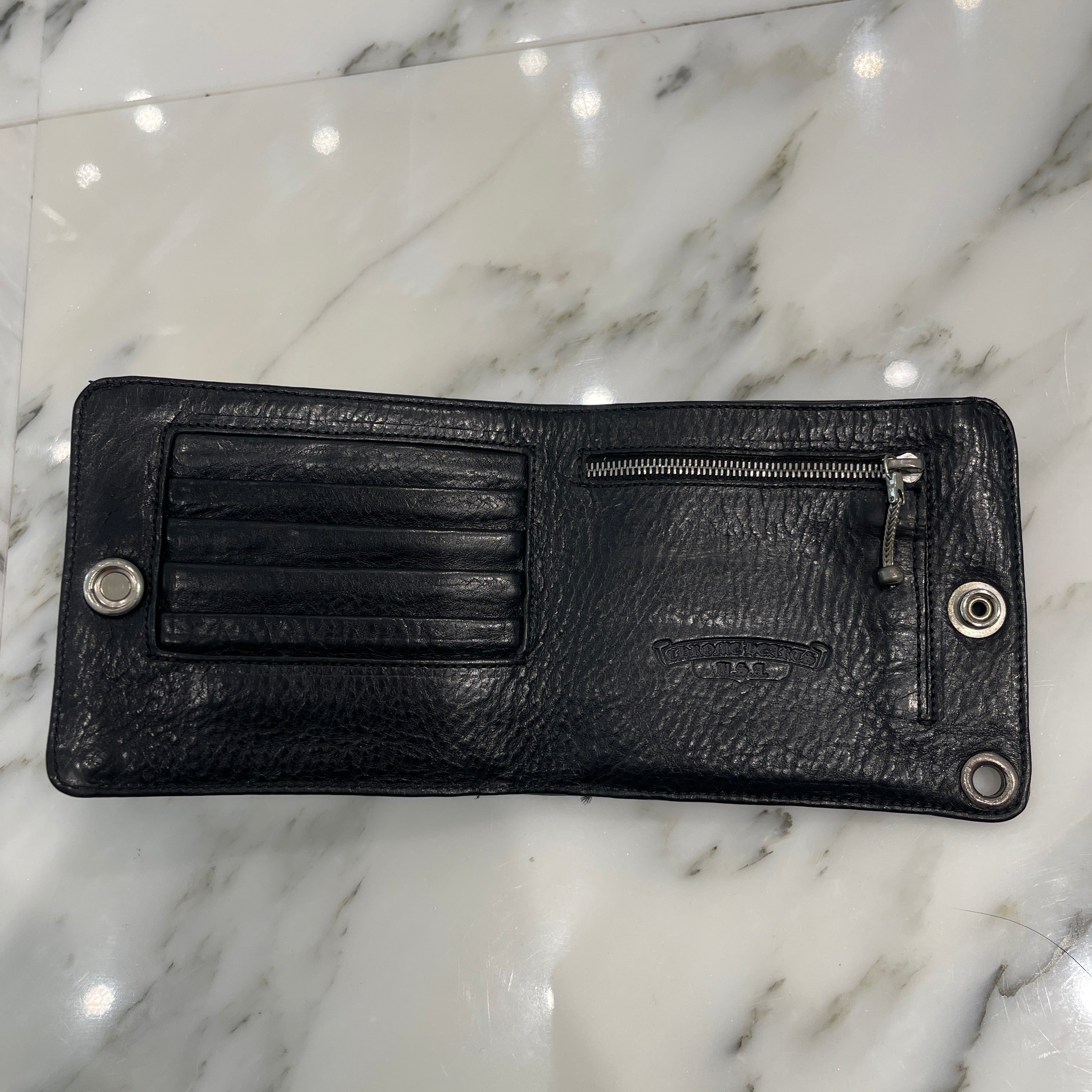 CHROME HEARTS 1SNAP Cross Ball Button Alligator Leather Wallet クロムハーツ 1スナップ クロスボール ボタン アリゲーター レザーウォレット