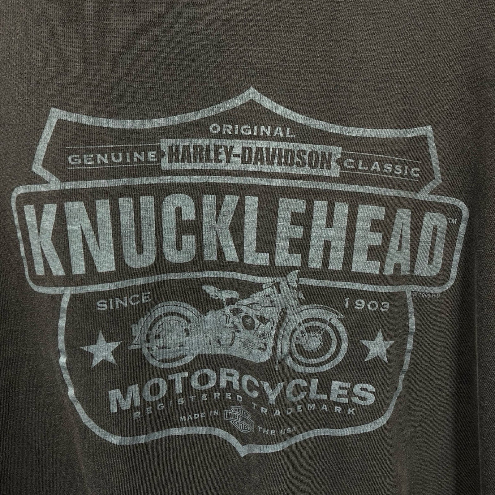 Vintage 90's Harley-Davidson "KNUCKLEHEAD"Tee Size L