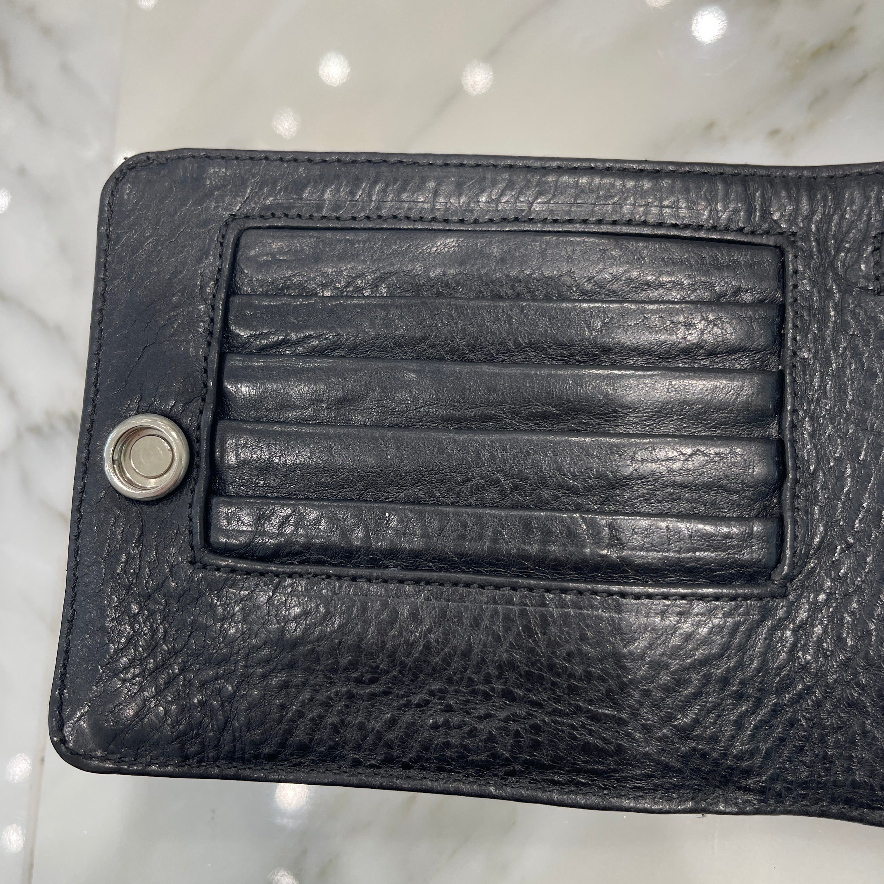 CHROME HEARTS 1SNAP Cross Ball Button Alligator Leather Wallet クロムハーツ 1スナップ クロスボール ボタン アリゲーター レザーウォレット