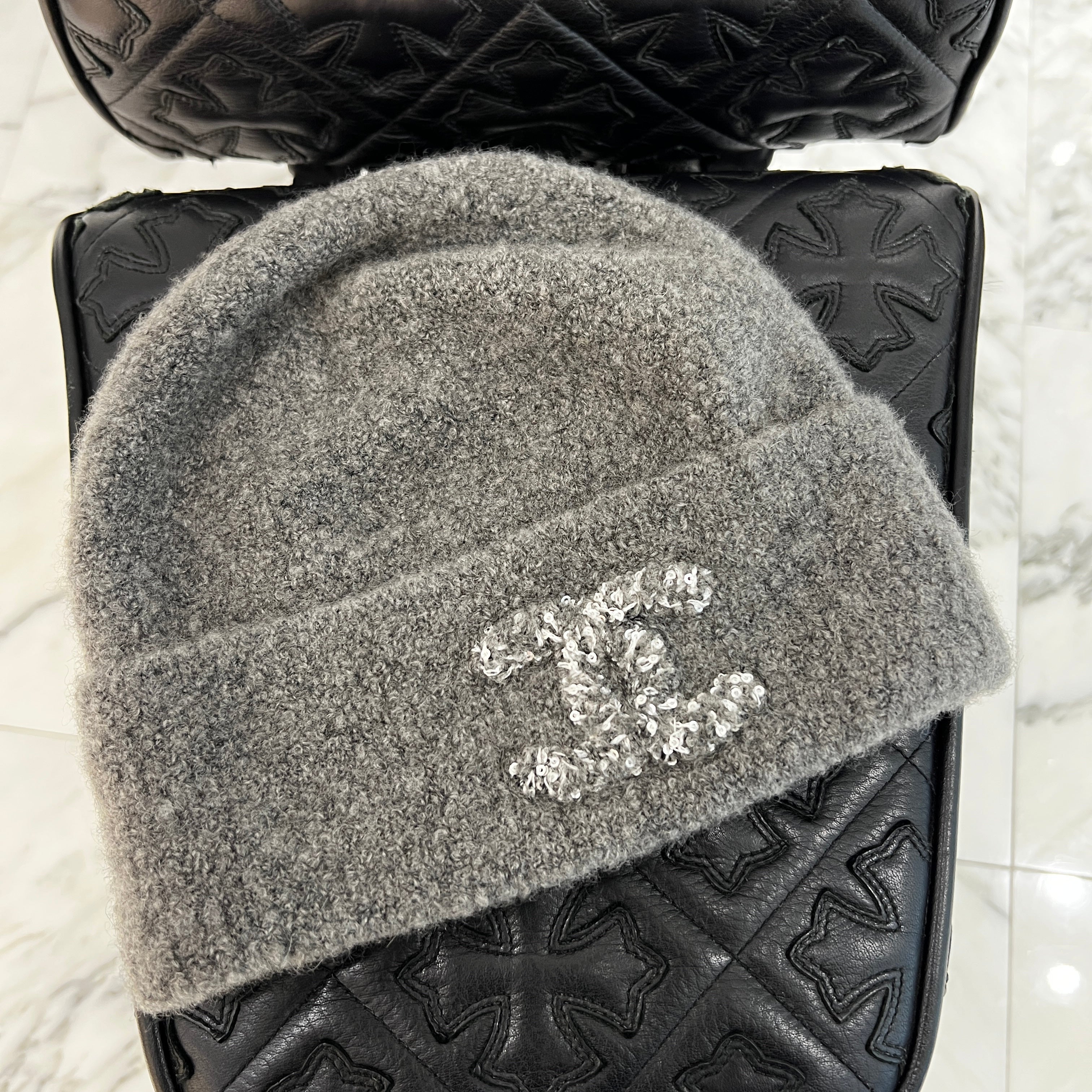CHANEL 2025AW Coco Mark Embroidery Cashmere Beanie LAU80X48 Size ONE SIZE シャネル ココマーク刺繍 カシミヤ ビーニー サイズONE SIZE
