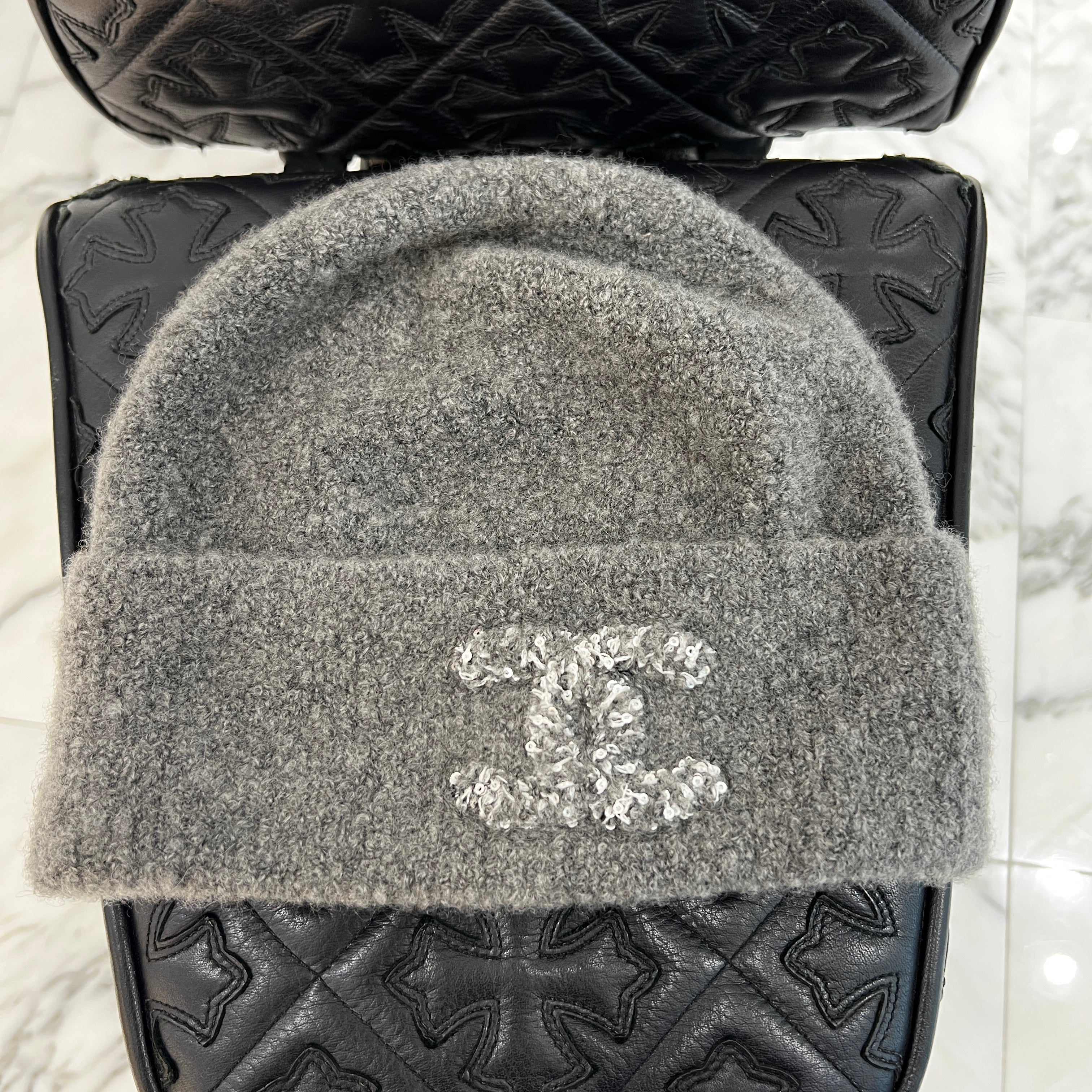 CHANEL 2025AW Coco Mark Embroidery Cashmere Beanie LAU80X48 Size ONE SIZE シャネル ココマーク刺繍 カシミヤ ビーニー サイズONE SIZE