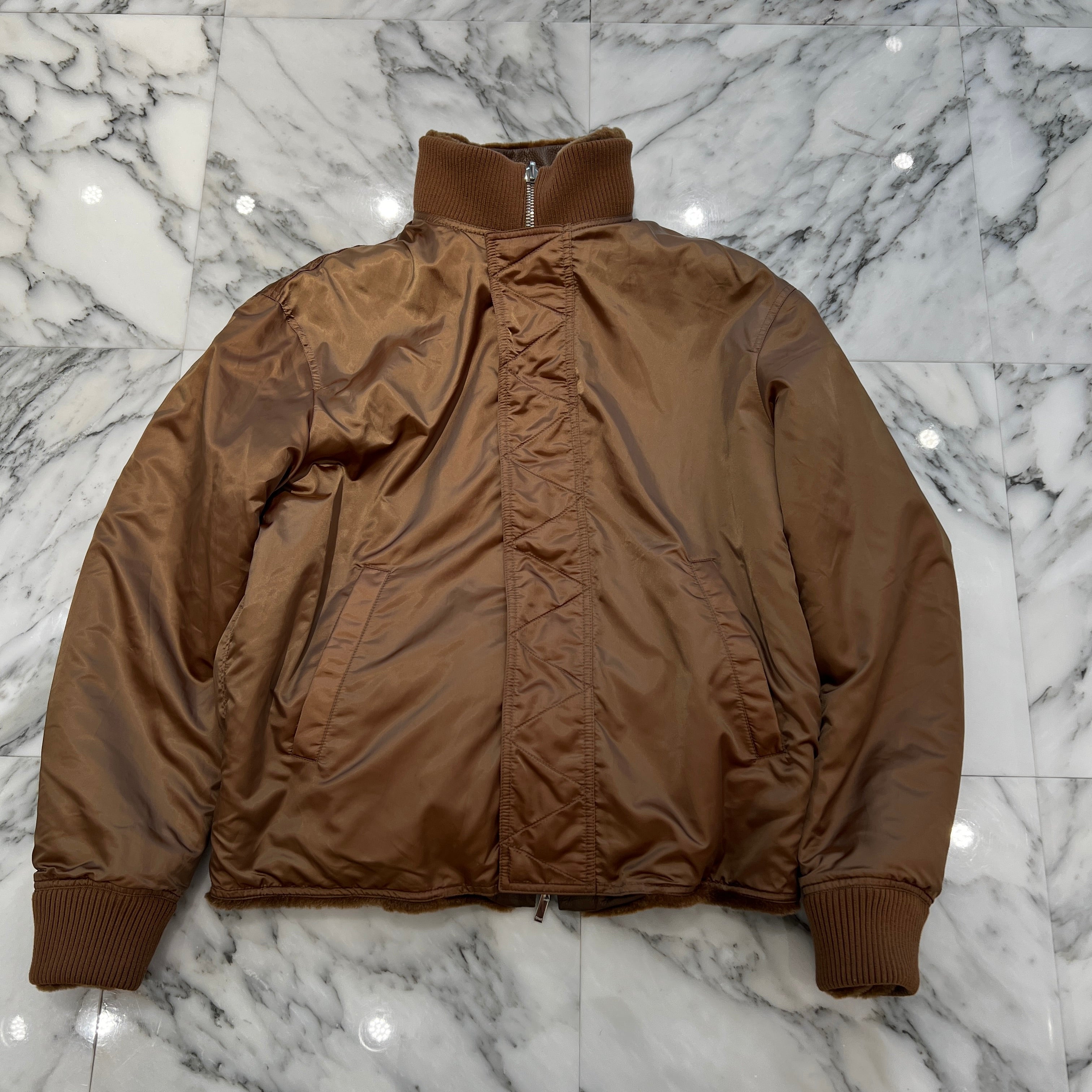 DIOR 2023AW Dior HOMME Layered Reversible Shearling Bomber Jacket 313L416A0662 Size 52 ディオール ディオールオム レイヤード リバーシブル シェアーリング ボンバージャケット サイズ52