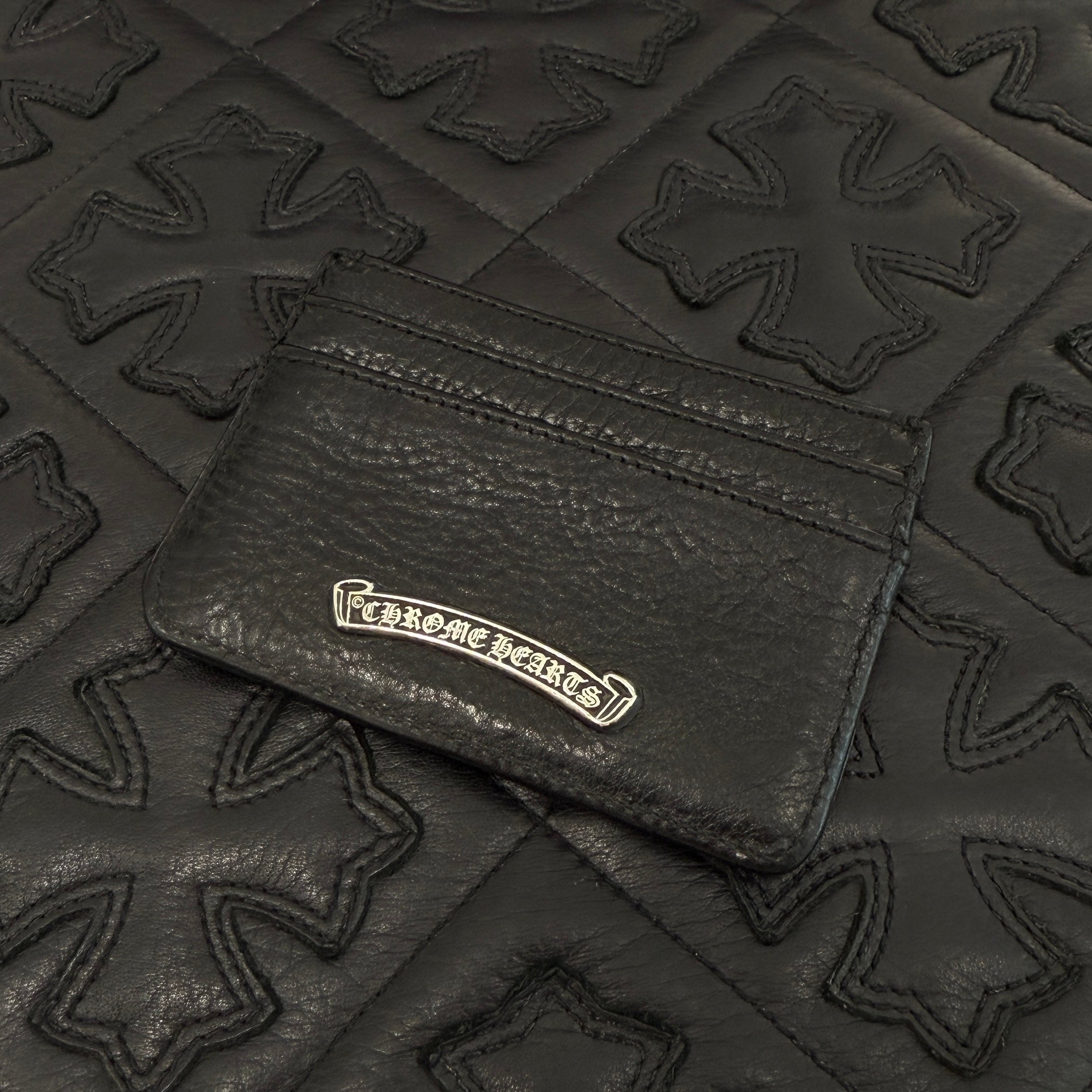 CHROME HEARTS Scroll Double Side Leather Card Case クロムハーツ スクロール ダブルサイド レザーカードケース