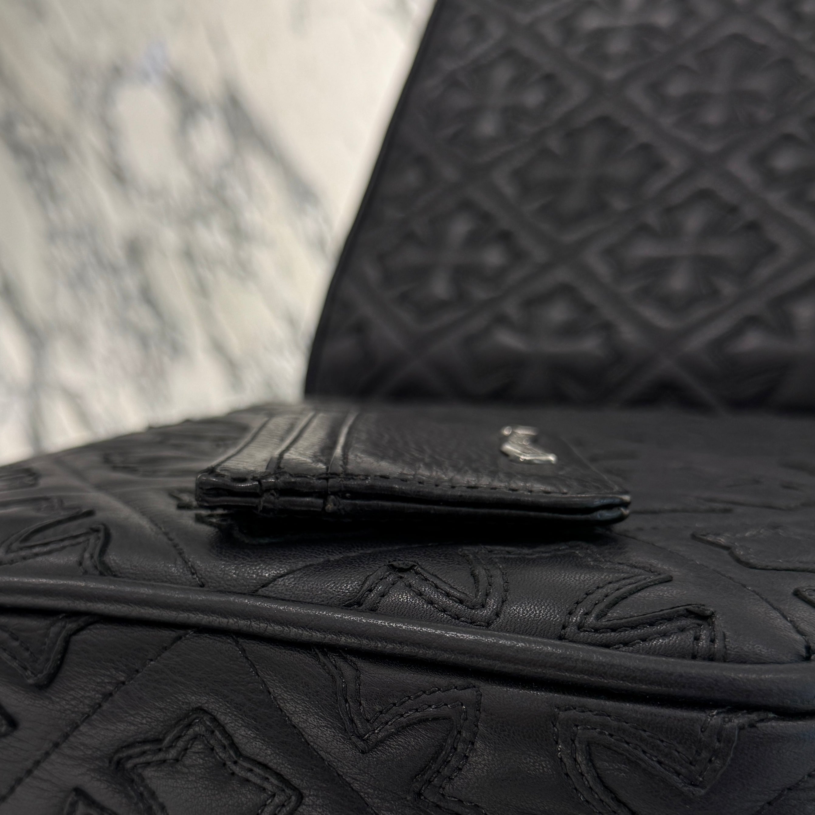 CHROME HEARTS Scroll Double Side Leather Card Case クロムハーツ スクロール ダブルサイド レザーカードケース
