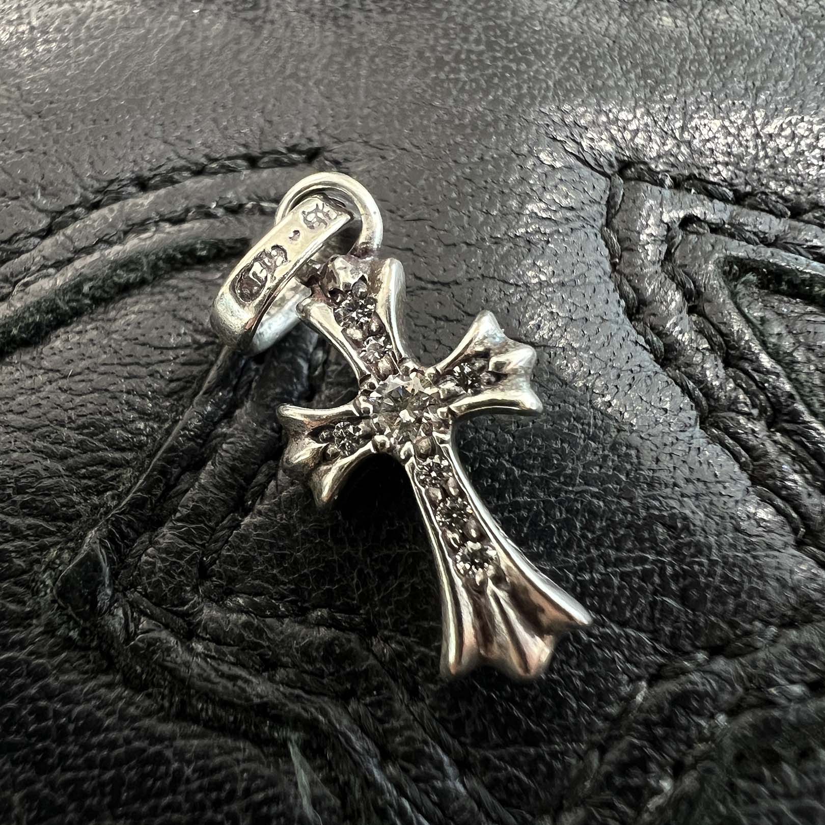 CHROME HEARTS Baby Fat Cross Pave Diamond Pendant Top クロムハーツ ベビーファット クロス パヴェダイヤモンド ペンダントトップ