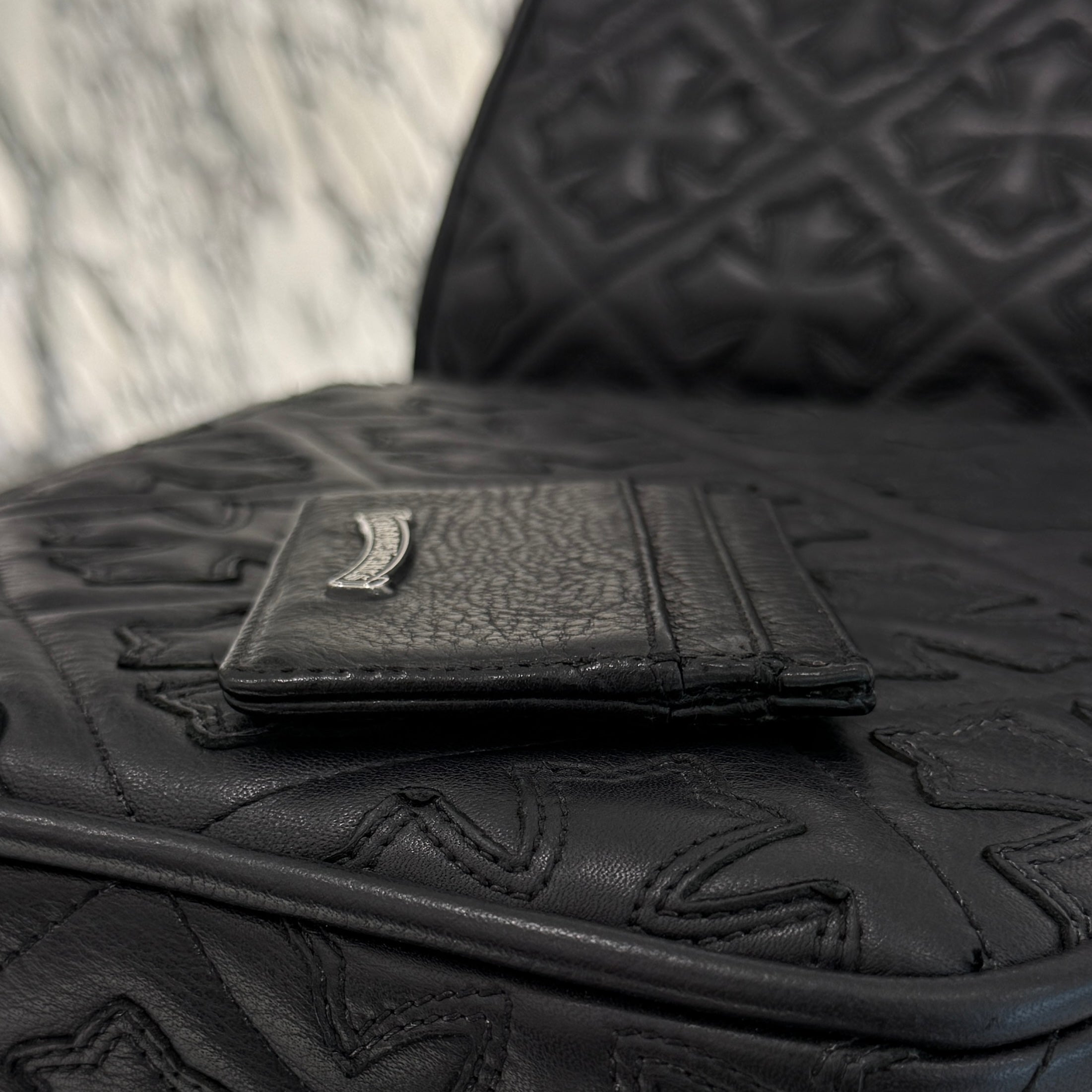 CHROME HEARTS Scroll Double Side Leather Card Case クロムハーツ スクロール ダブルサイド レザーカードケース