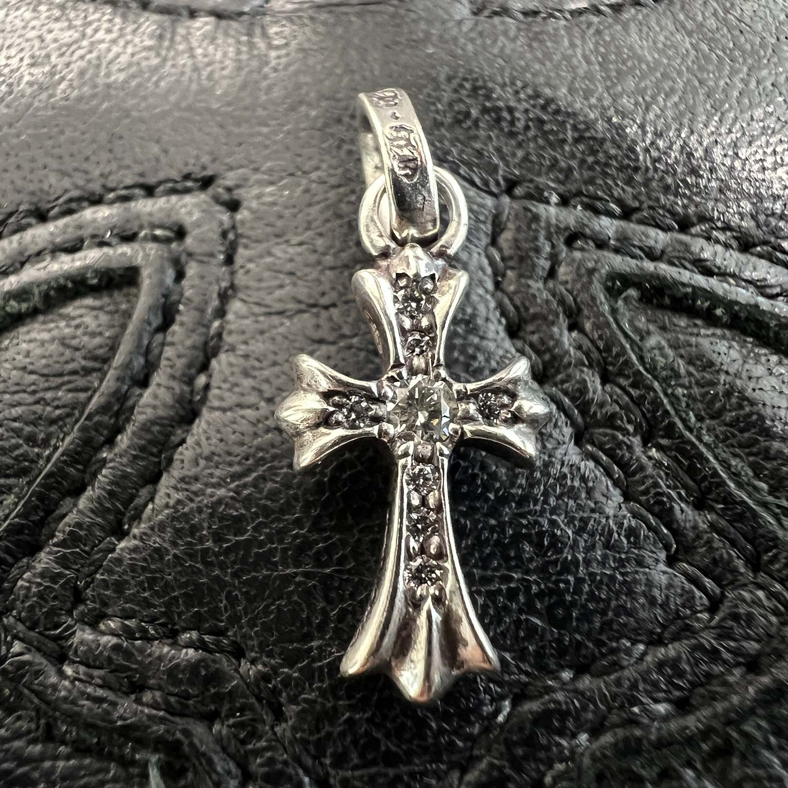 CHROME HEARTS Baby Fat Cross Pave Diamond Pendant Top クロムハーツ ベビーファット クロス パヴェダイヤモンド ペンダントトップ