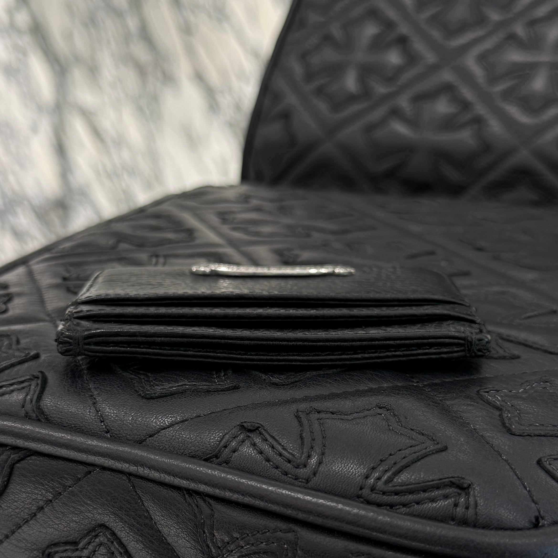 CHROME HEARTS Scroll Double Side Leather Card Case クロムハーツ スクロール ダブルサイド レザーカードケース