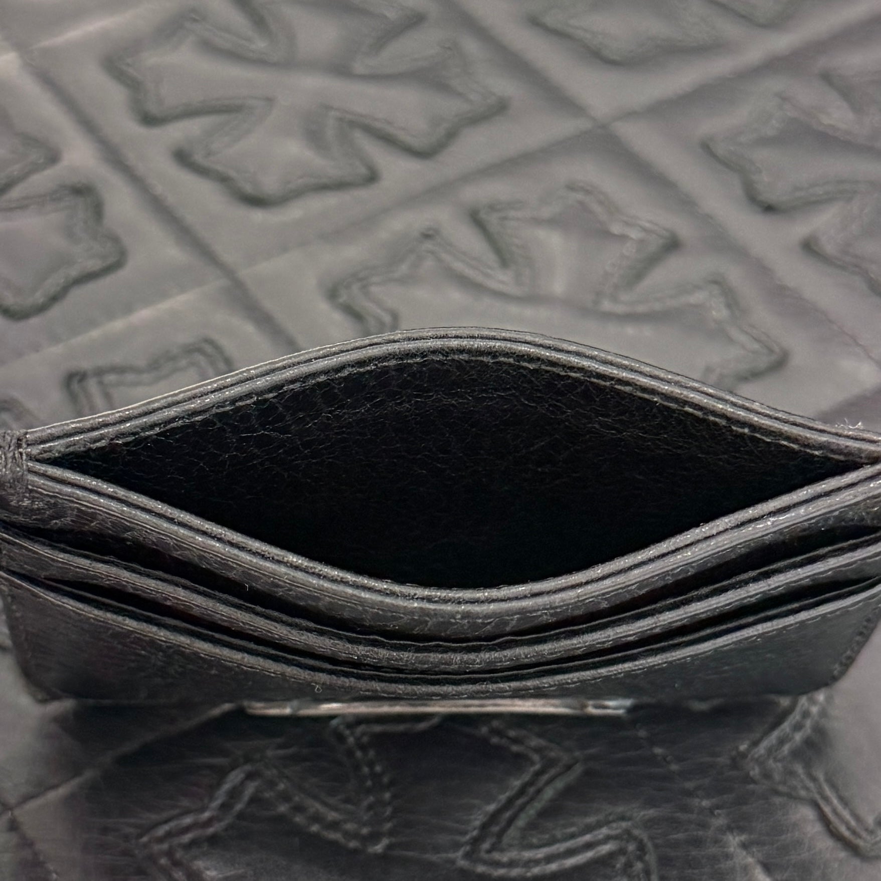 CHROME HEARTS Scroll Double Side Leather Card Case クロムハーツ スクロール ダブルサイド レザーカードケース