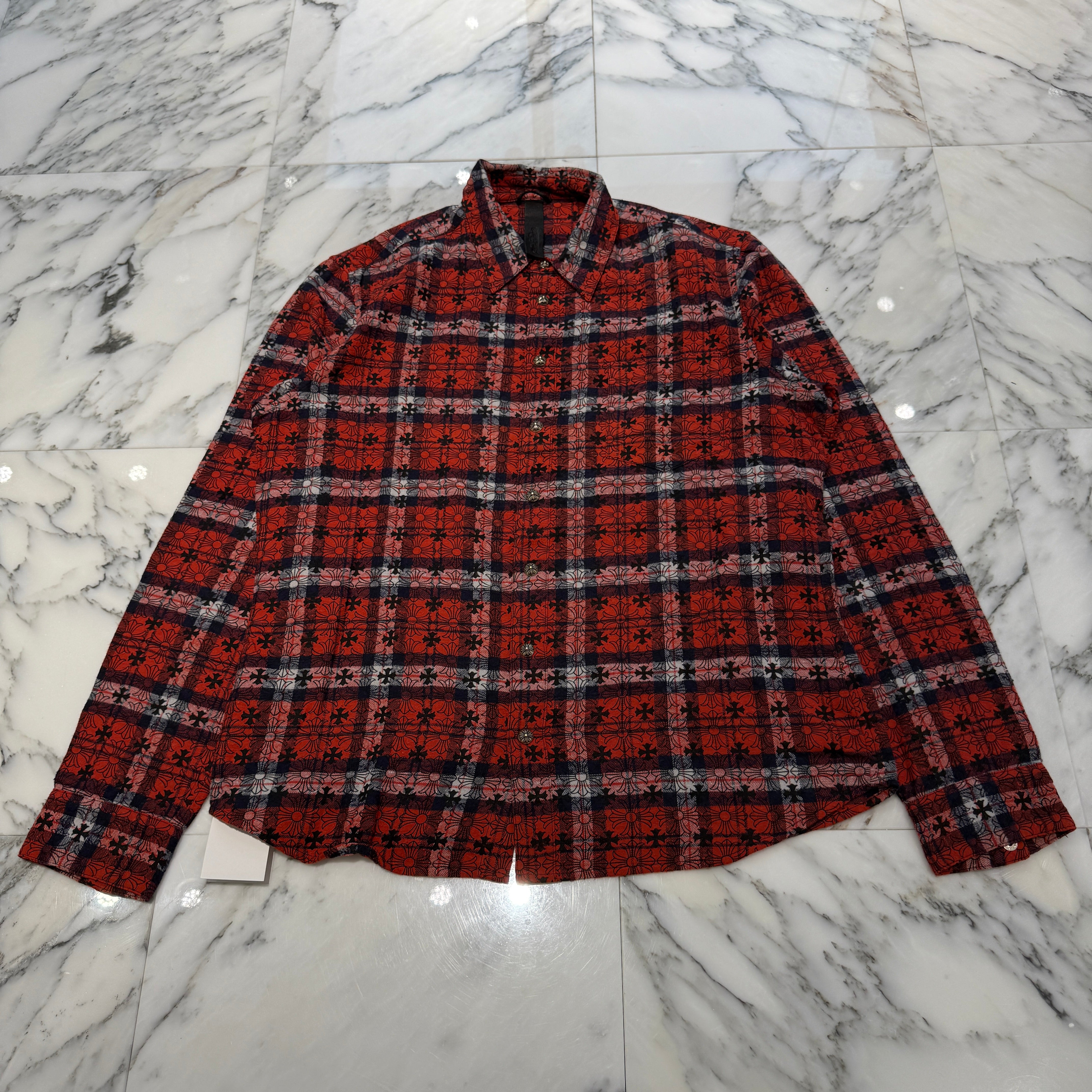 CHROME HEARTS Loose Ends Check Shirt Size XL クロムハーツ ルーズエンド チェックシャツ サイズXL