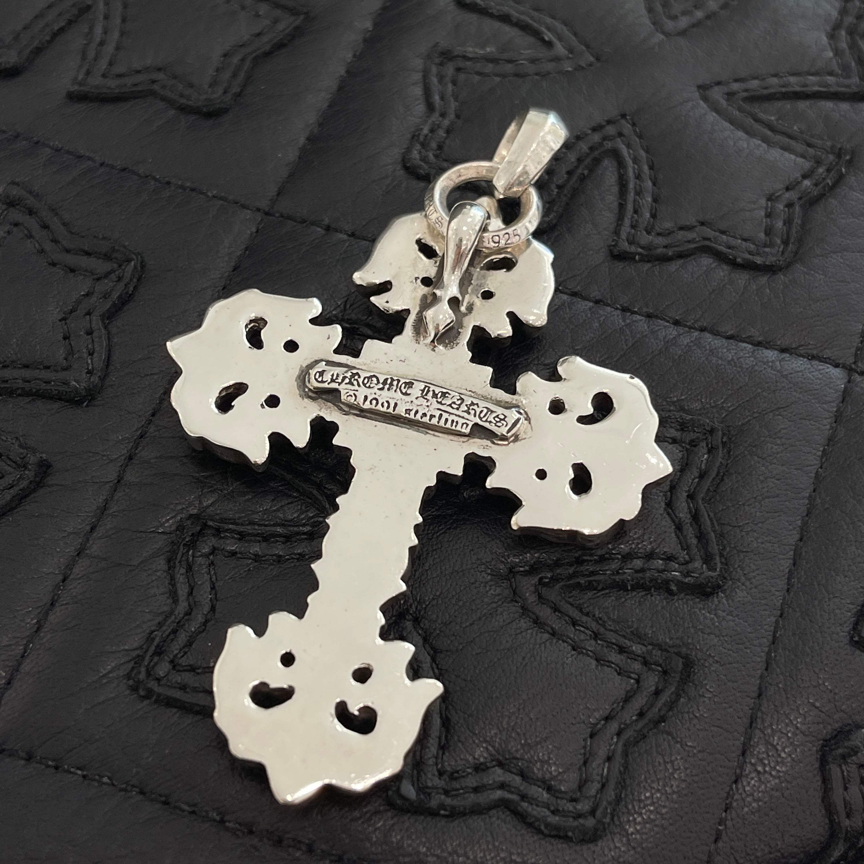 CHROME HEARTS Extra Larger Filigree Cross Shilver Pendent Top