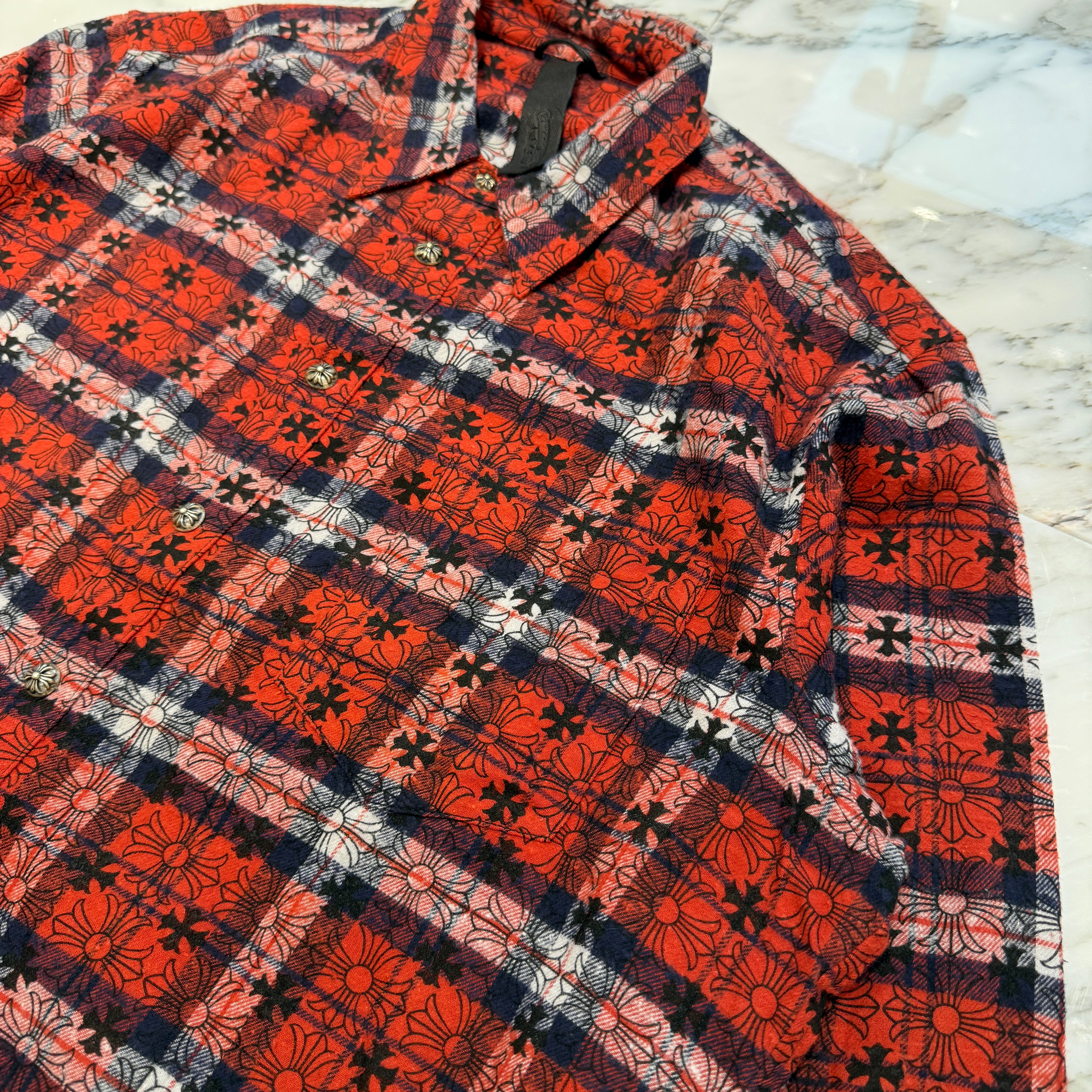 CHROME HEARTS Loose Ends Check Shirt Size XL クロムハーツ ルーズエンド チェックシャツ サイズXL