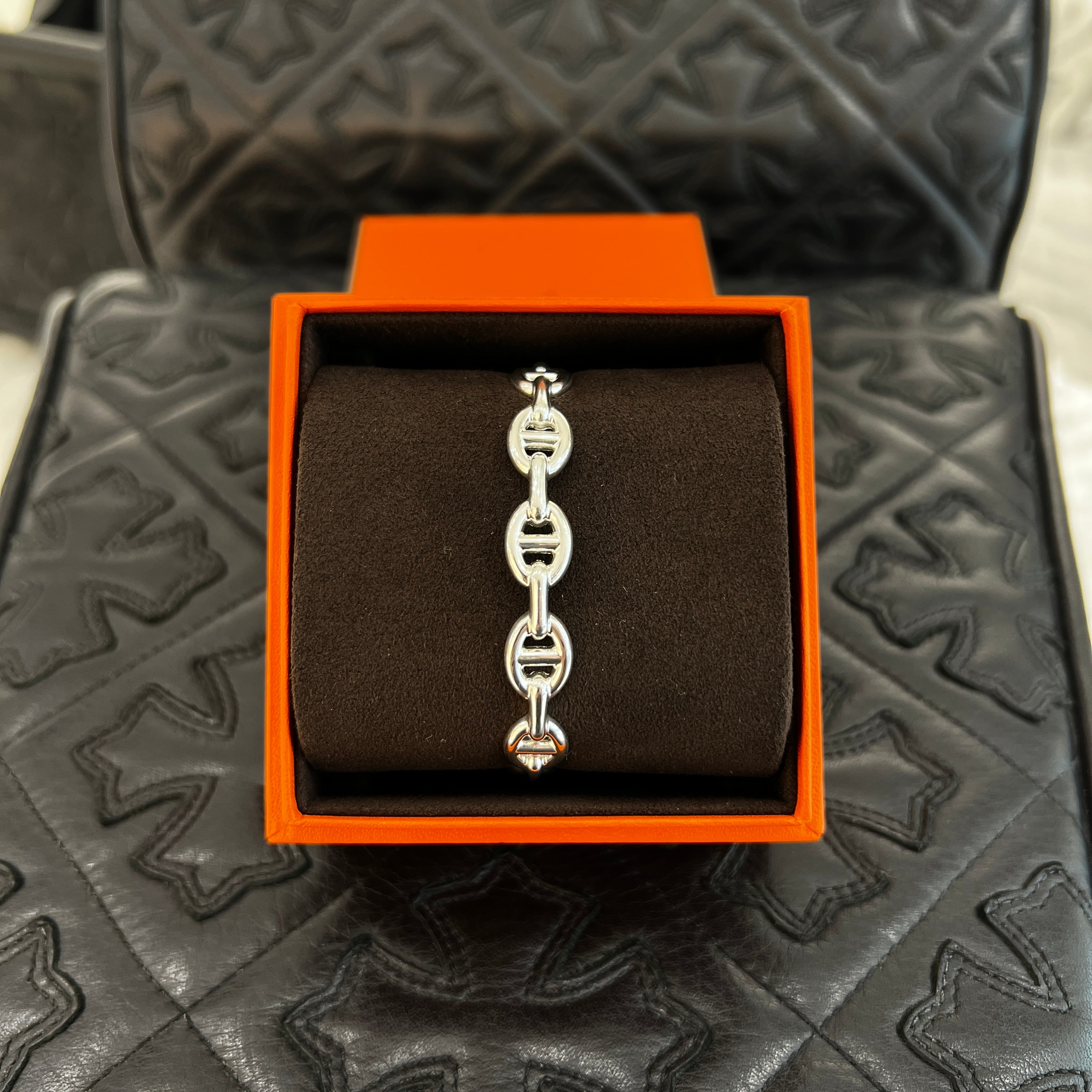 HERMES Chaine dAncre Enchainee Bracelet MM H109509B Size ST エルメス シェーヌダンクル アンシェネ ブレスレット MM サイズ ST