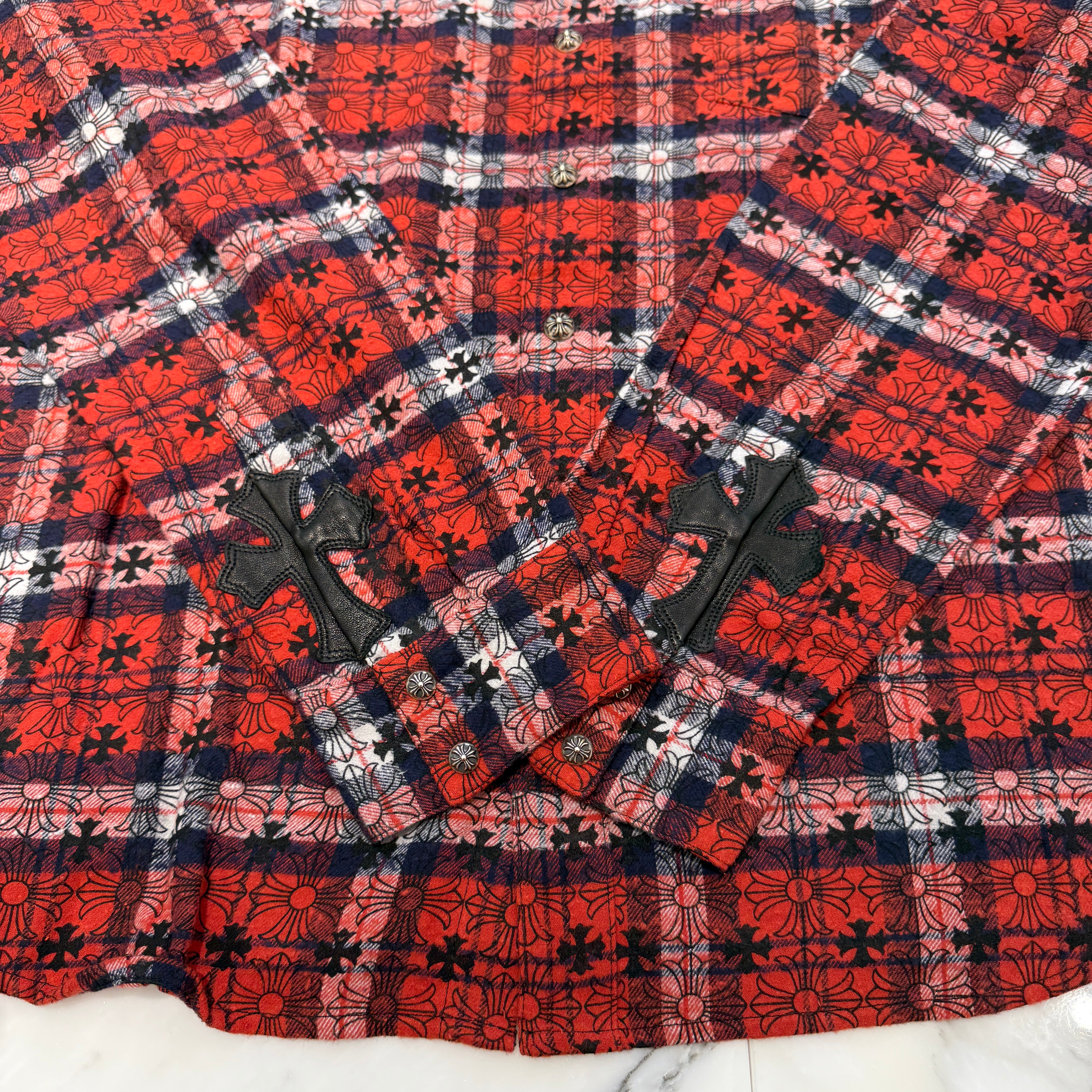 CHROME HEARTS Loose Ends Check Shirt Size XL クロムハーツ ルーズエンド チェックシャツ サイズXL