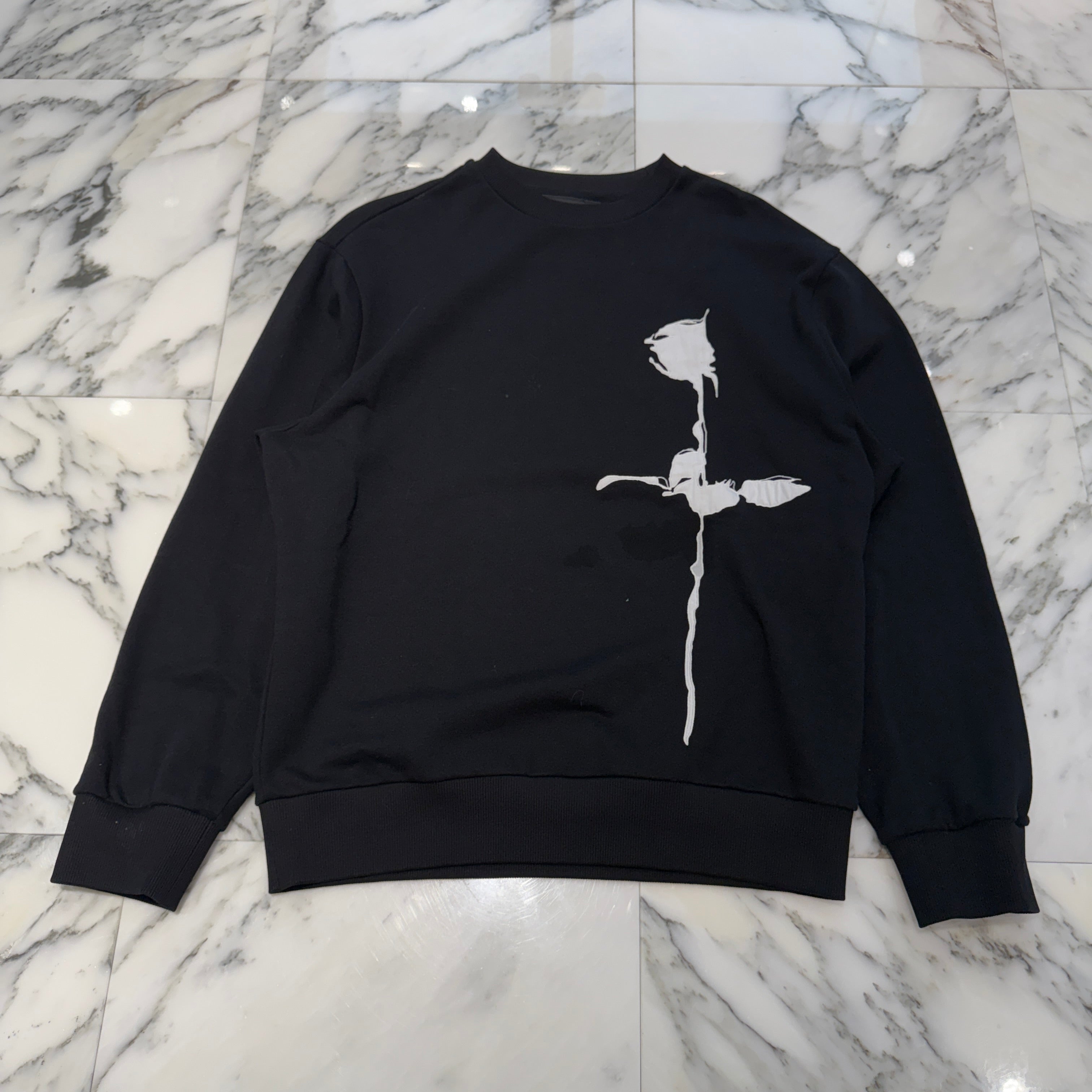 PRADA 2023SS Flower Patch Crew Neck Sweat Shirt UJL99A S232 140Y Size XXS プラダ フラワーパッチ クルーネック スウェットシャツ サイズXXS