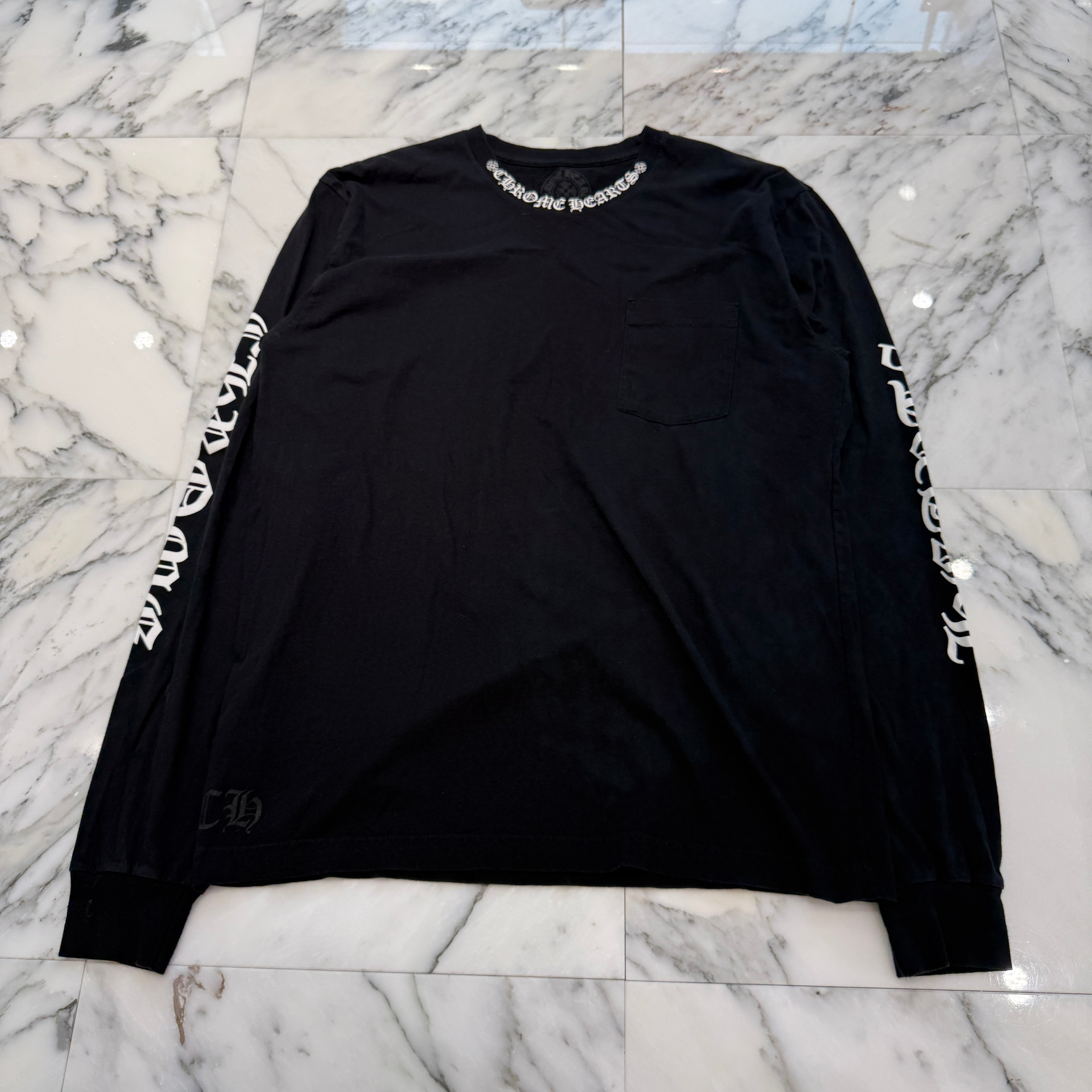 CHROME HEARTS Neck Logo Long Sleeve Tee Size XL クロムハーツ ネックロゴ ロングスリーブ Tシャツ サイズXL
