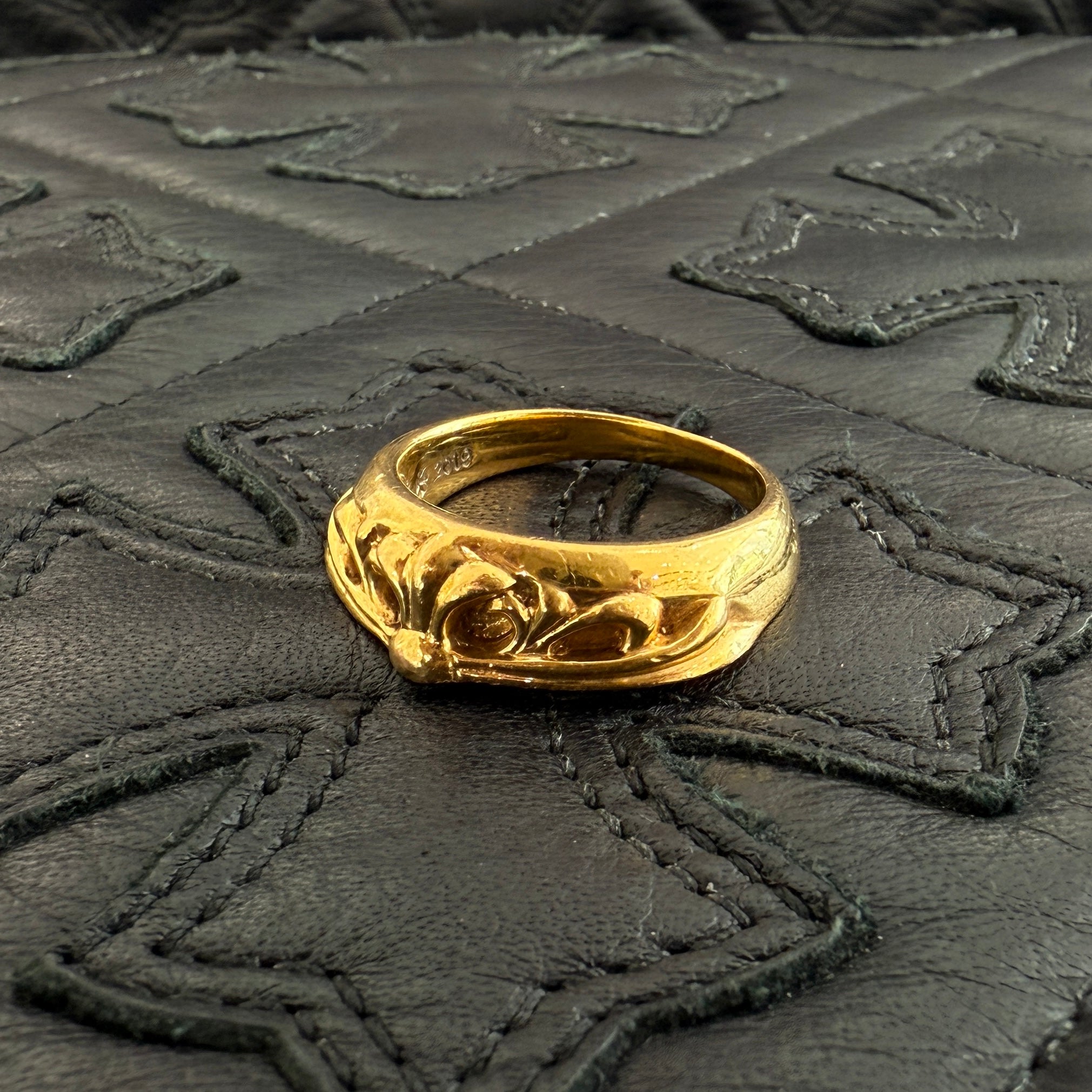 CHROME HEARTS 22K Half Classic Keeper Ring Size 19号 クロムハーツ 22K ハーフ クラッシックキーパーリング サイズ19号