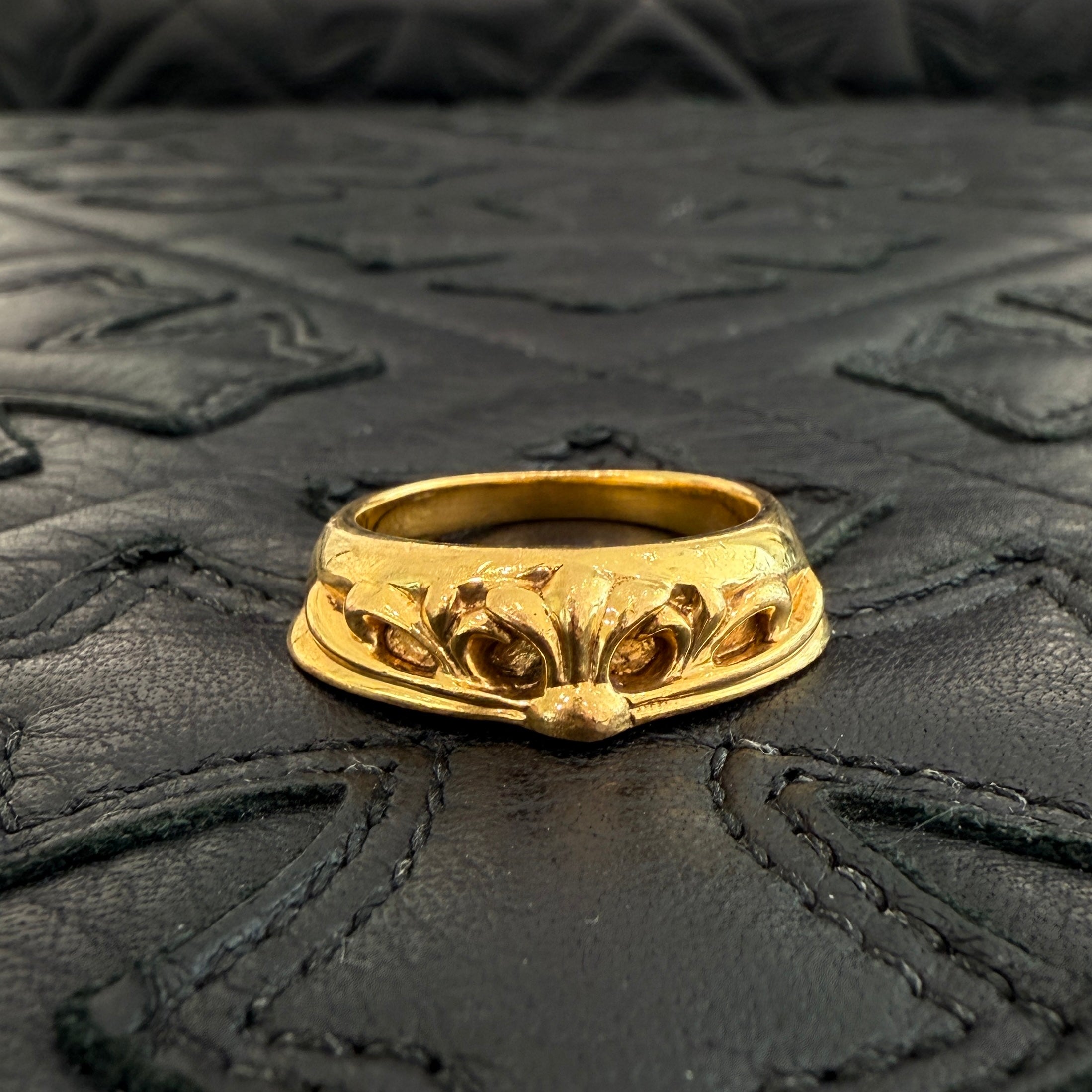 CHROME HEARTS 22K Half Classic Keeper Ring Size 19号 クロムハーツ 22K ハーフ クラッシックキーパーリング サイズ19号