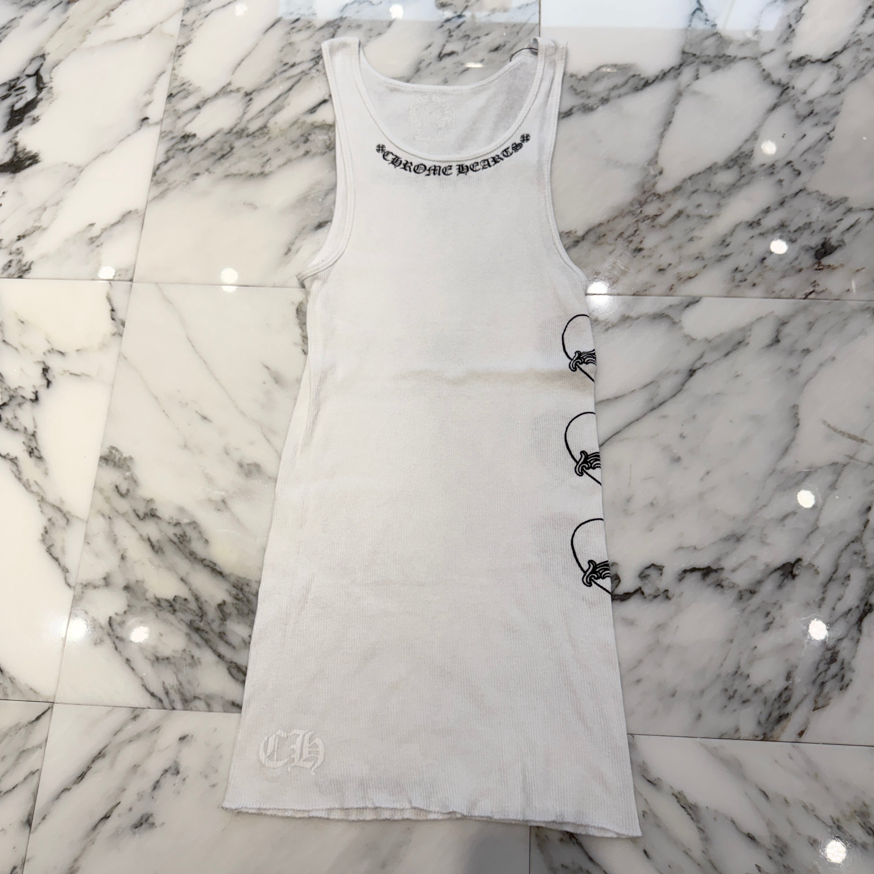 CHROME HEARTS Viny Heart "Love You" Rib Tank Top Size L クロムハーツ ヴィニーハート "ラブユー" リブ タンクトップ サイズL