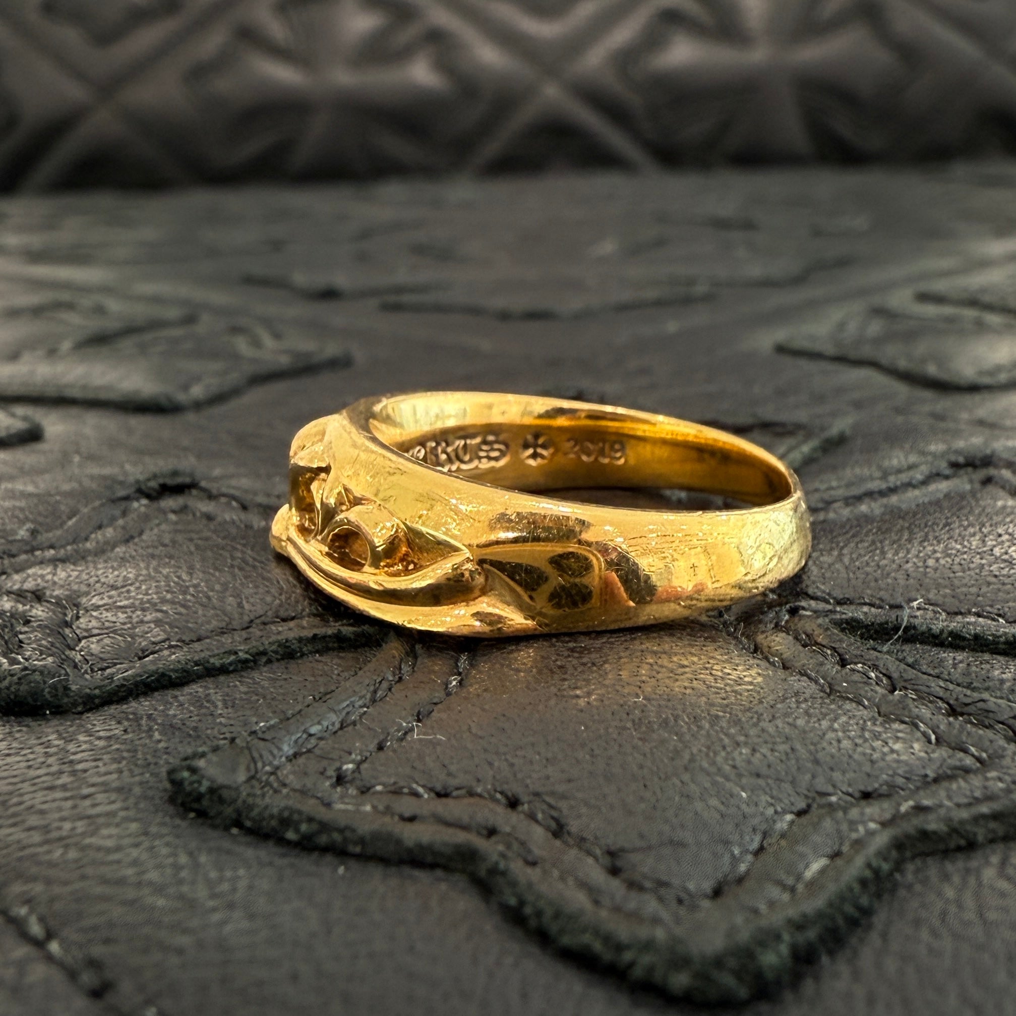 CHROME HEARTS 22K Half Classic Keeper Ring Size 19号 クロムハーツ 22K ハーフ クラッシックキーパーリング サイズ19号