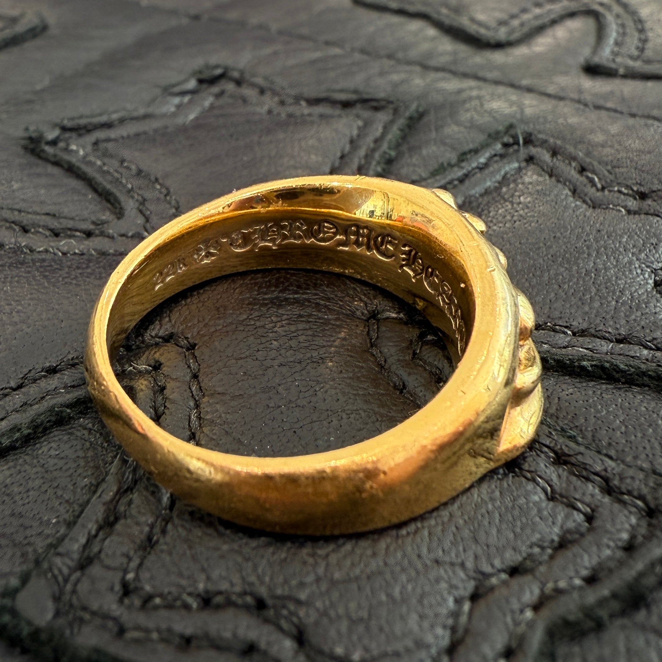 CHROME HEARTS 22K Half Classic Keeper Ring Size 19号 クロムハーツ 22K ハーフ クラッシックキーパーリング サイズ19号