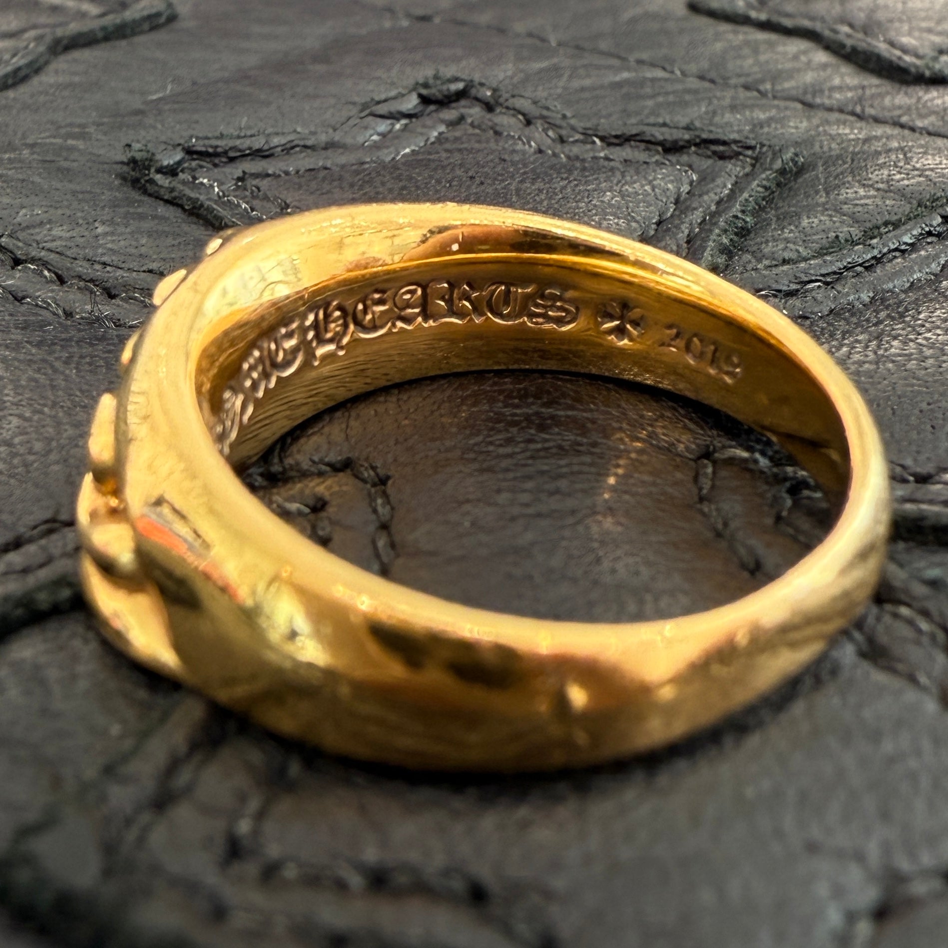 CHROME HEARTS 22K Half Classic Keeper Ring Size 19号 クロムハーツ 22K ハーフ クラッシックキーパーリング サイズ19号