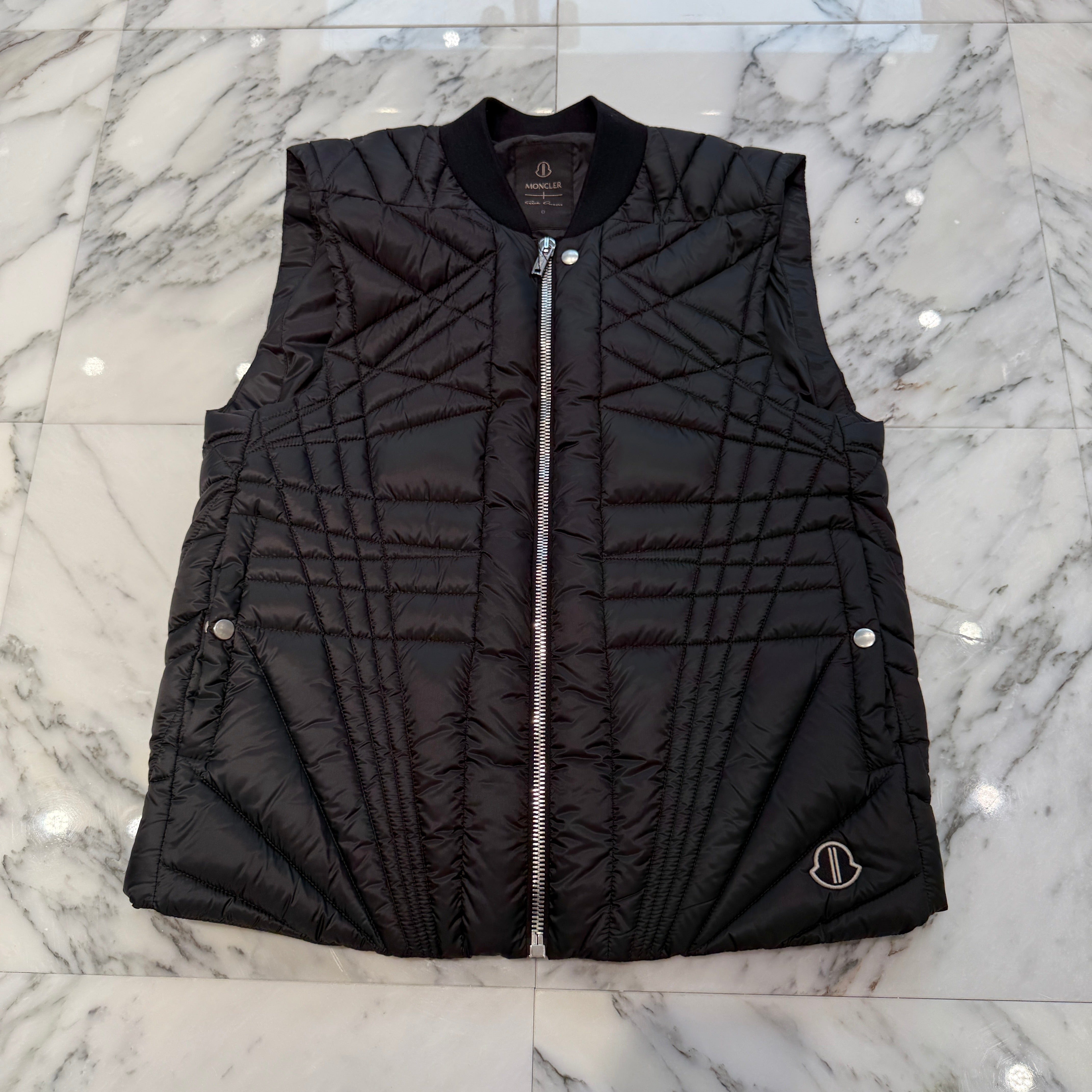 MONCLER × Rick Owens 2024AW MEGAPENTA Flight Down Vest J209N1A00003 M4424 Size 2 モンクレール×リックオウェンス メガペンタ フライト ダウンベスト サイズ2